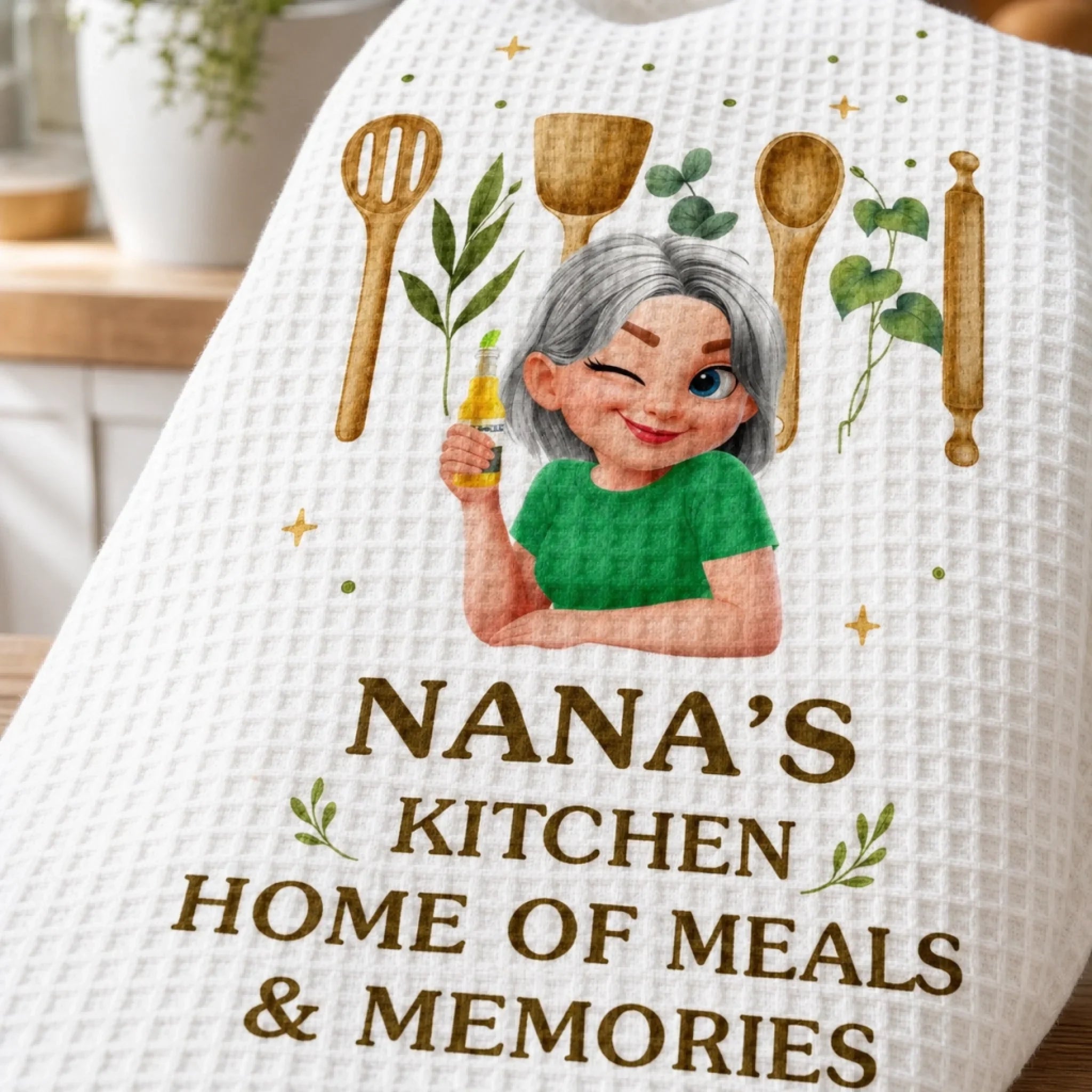 Custom Kitchen Towel - Personalized Birthday Gifts For Her, Mom, Grandma - Welcome To My Sweet Oasis