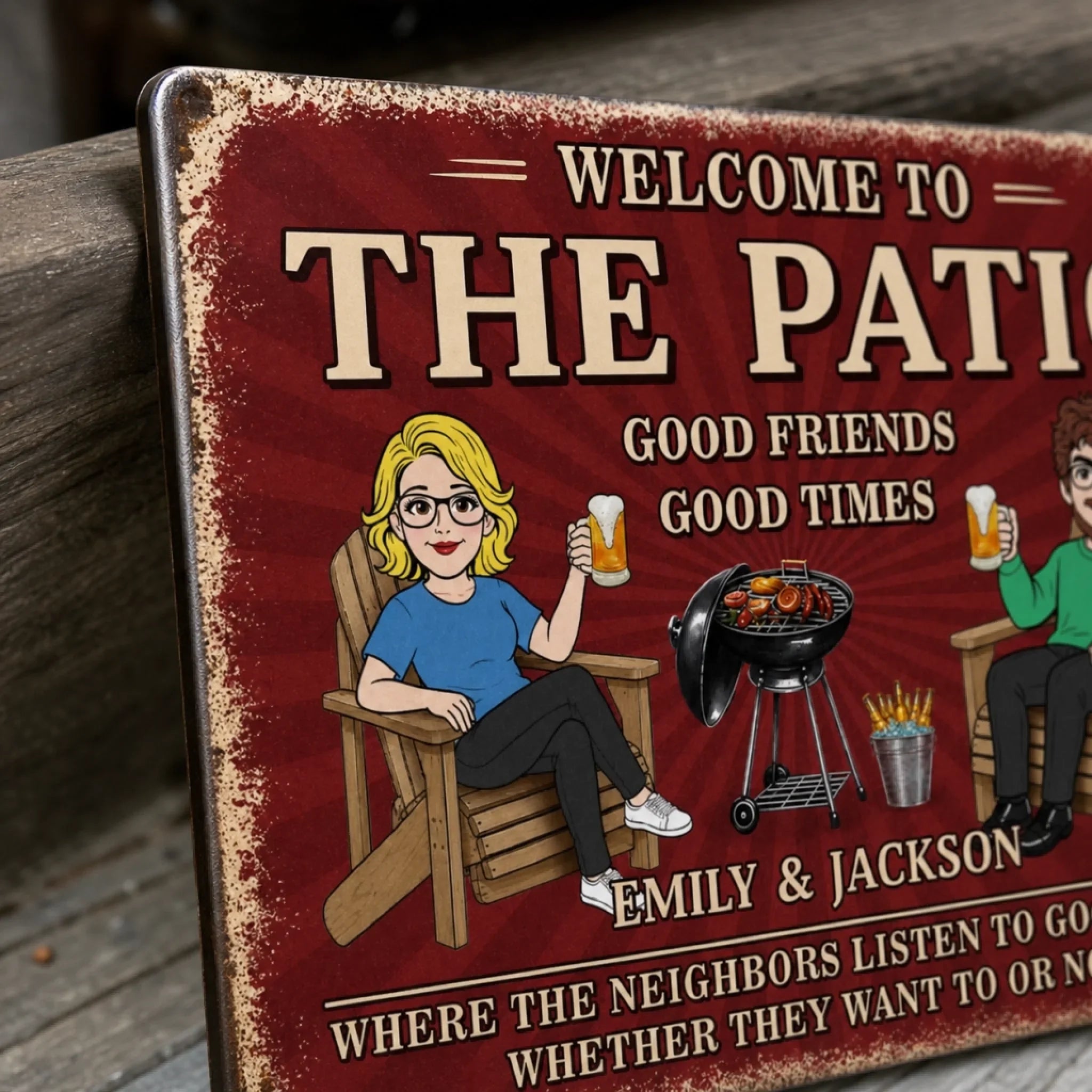 Custom Home Decor Metal Sign - Personalized Summer Vacation And Travel Gifts For Husband And Wife, Him And Her - Good Times Never Get Old