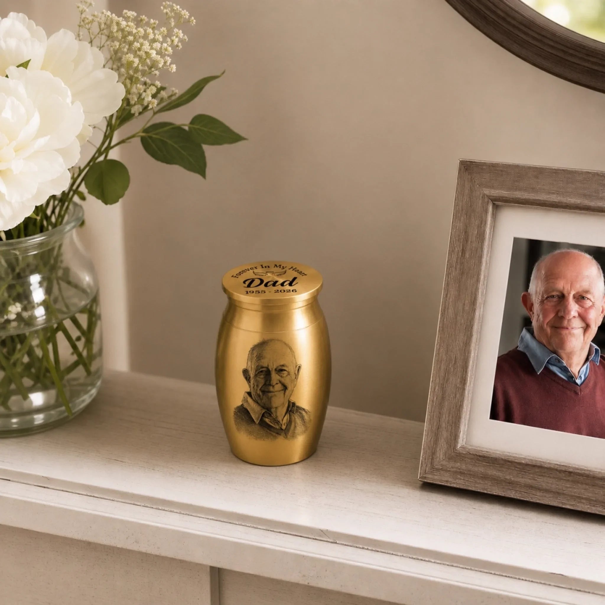 Custom Photo Memorial Urn - Personalized Memorial Sympathy Gifts For Loss Of Mom, Dad – A Sacred Place For Love