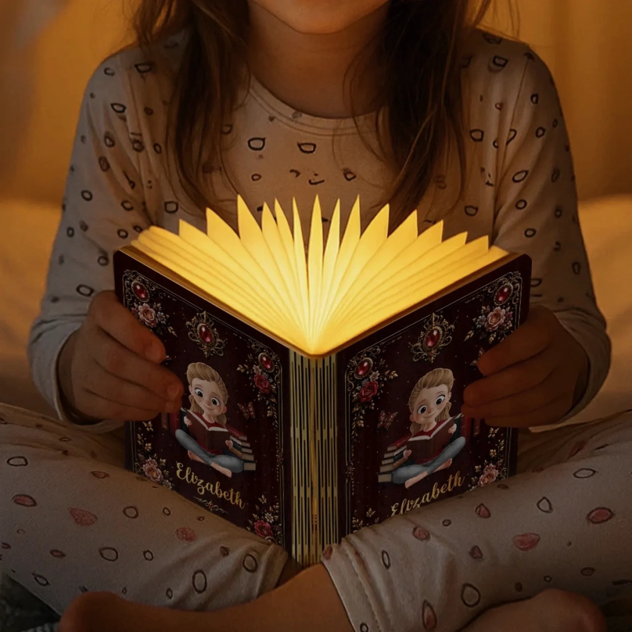 Custom Foldable LED Magic Book Lamp - Personalized Bookish Gifts For Book Lovers, Bookworms, Readers - So Many Books, So Little Time