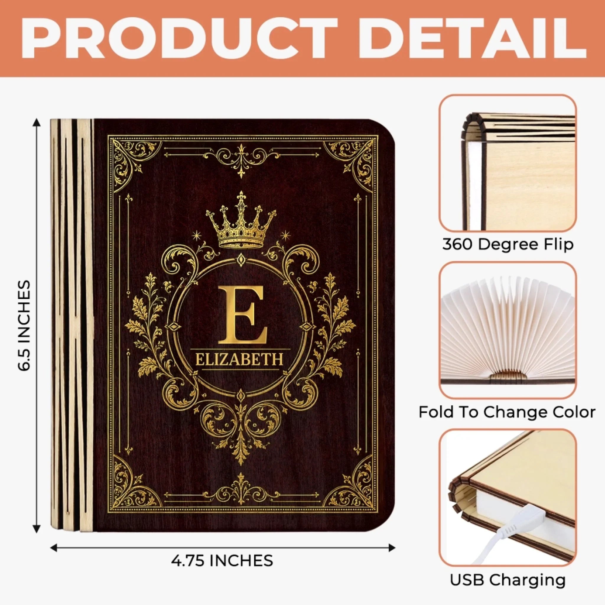 Custom Foldable LED Magic Book Lamp - Personalized Bookish Gifts For Book Lovers, Bookworms, Readers - Life Is Better With Books