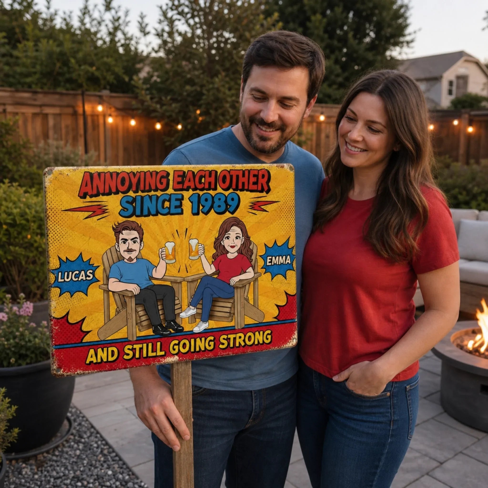 Custom Home Decor Metal Sign - Personalized Anniversary Wedding Gifts For Husband And Wife, Him And Her - My Favorite Person To Annoy