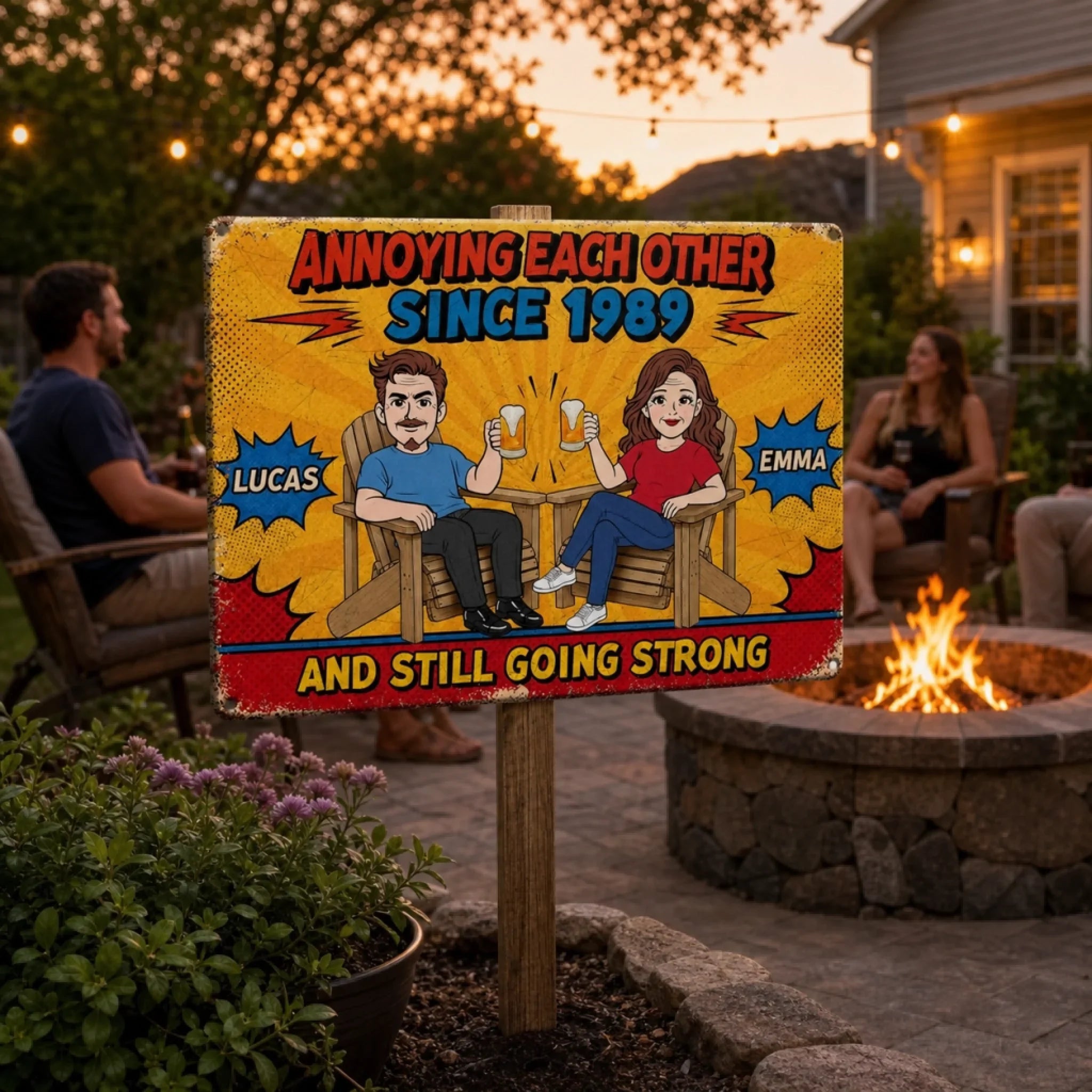 Custom Home Decor Metal Sign - Personalized Anniversary Wedding Gifts For Husband And Wife, Him And Her - My Favorite Person To Annoy