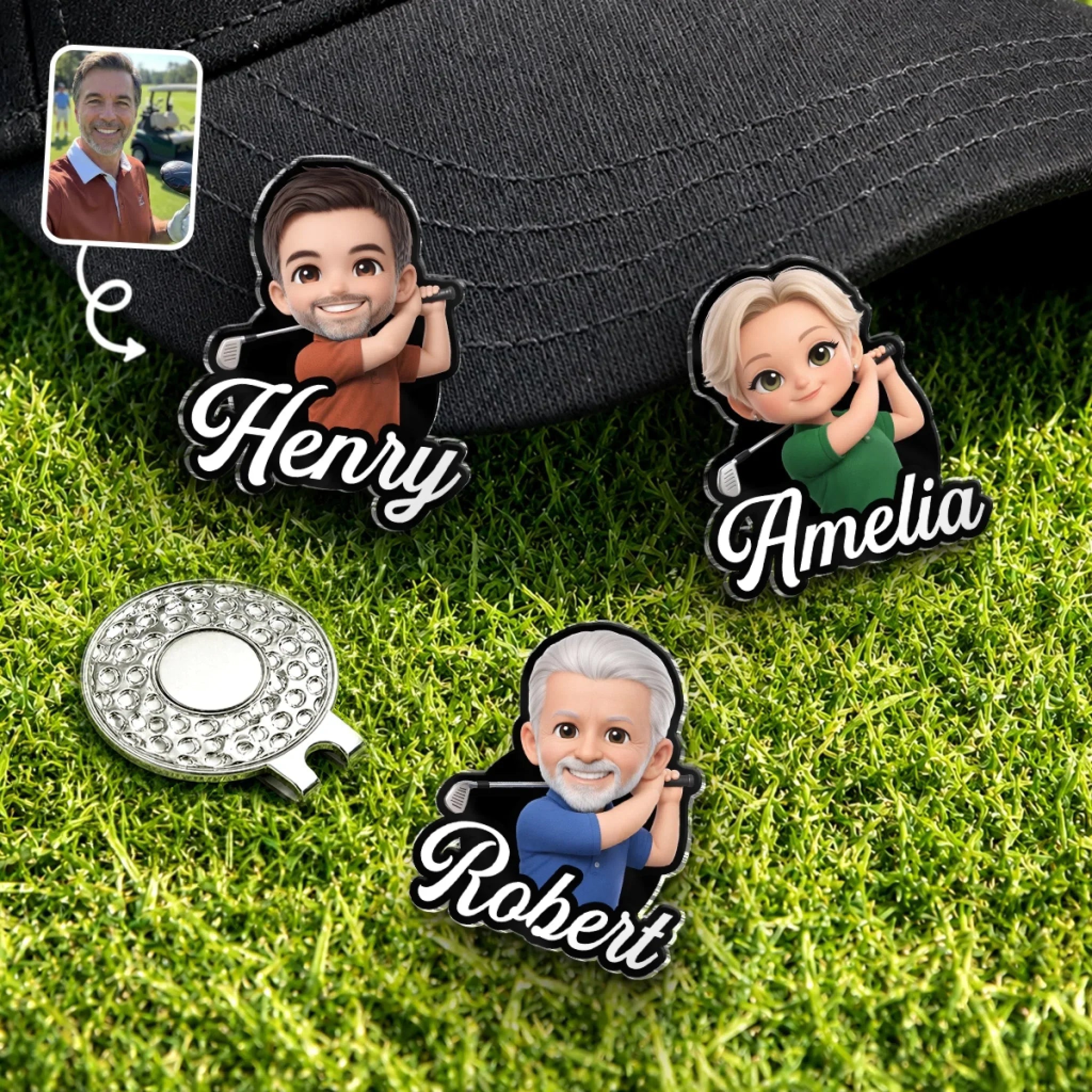 Custom Golf Ball Marker - Personalized Birthday Gifts For Golf Lovers, Sports Fans, Sports Lovers - Chasing Birdies Not Worries