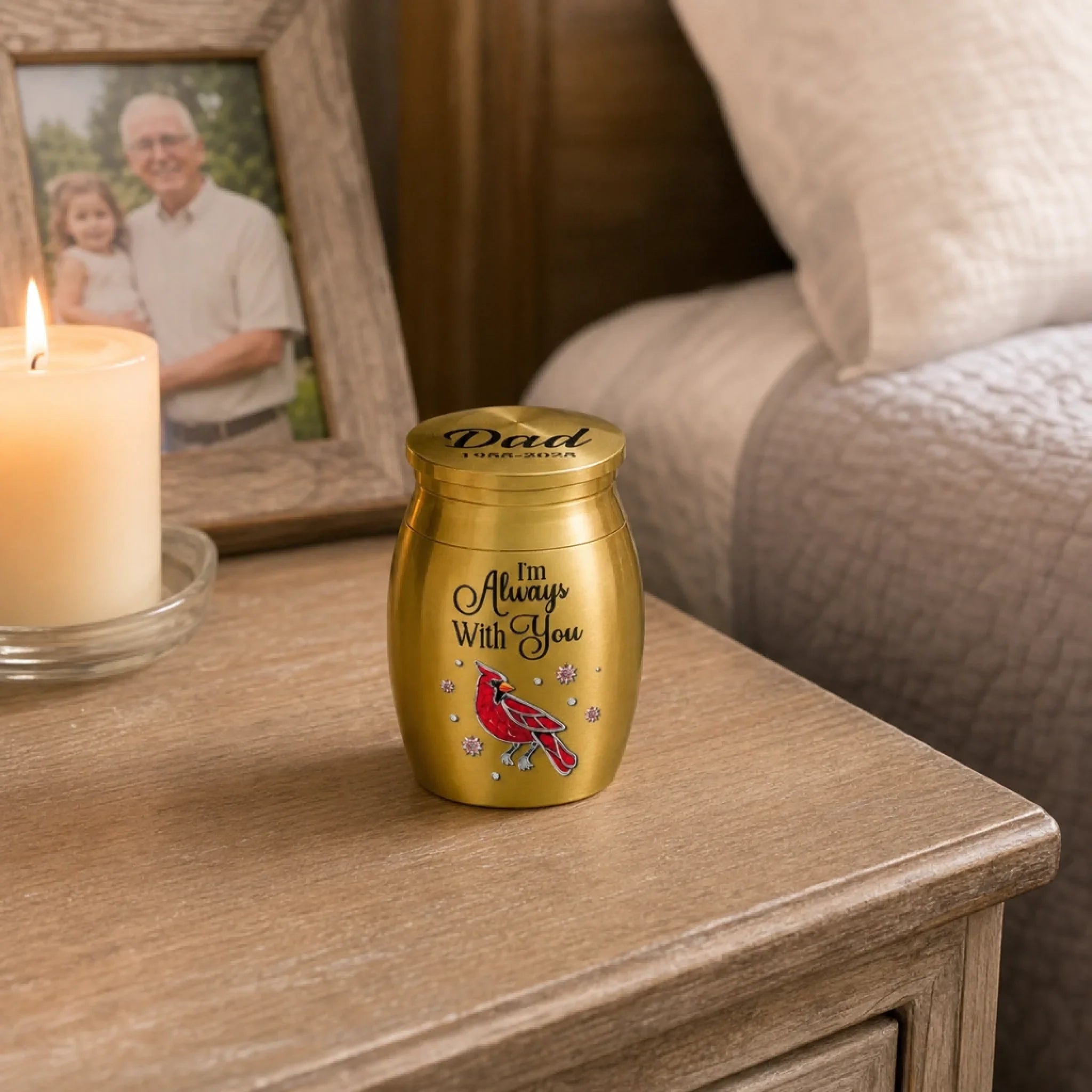 Custom Memorial Urn - Personalized Memorial Sympathy Gifts For Loss Of Mom, Dad – Honoring A Beautiful Life
