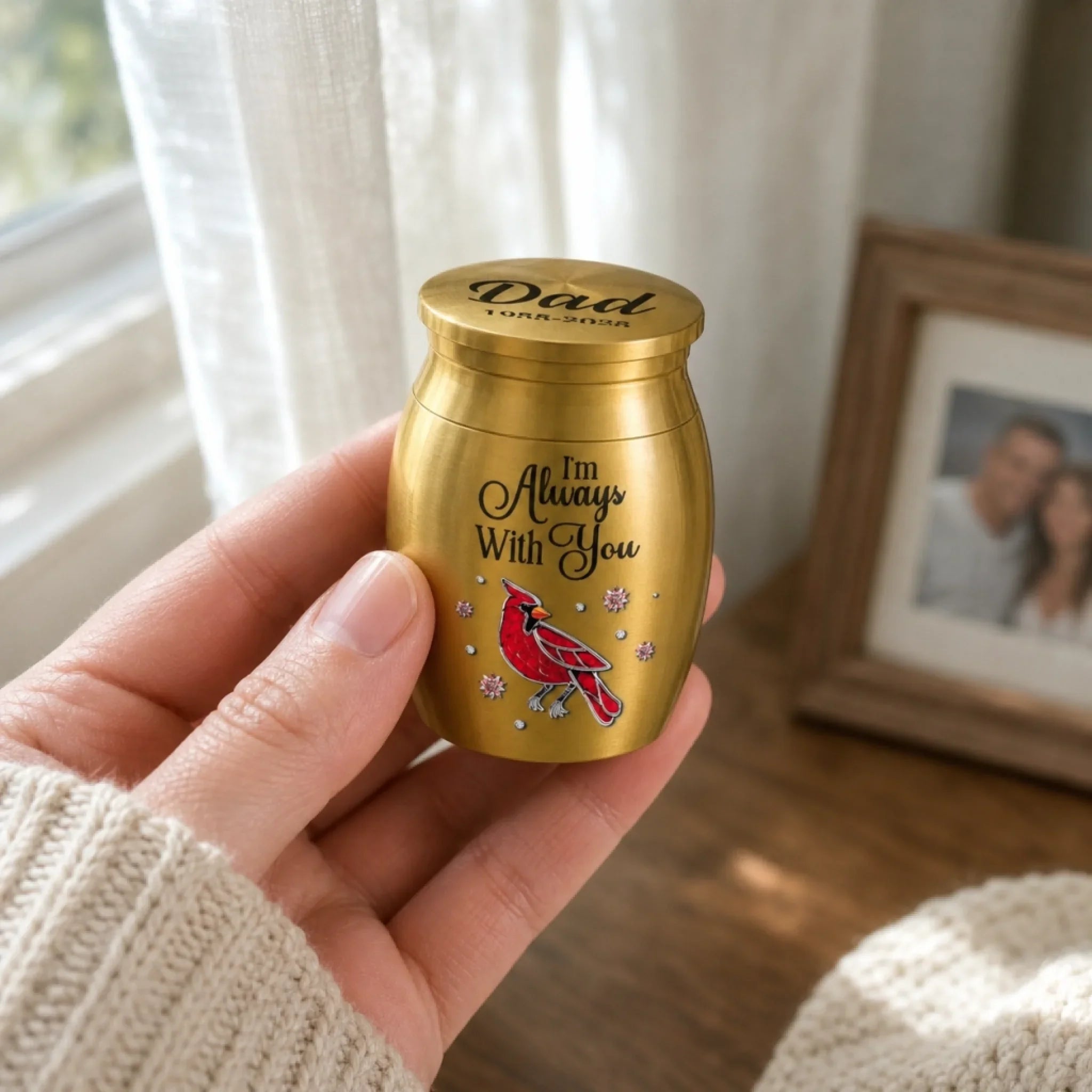 Custom Memorial Urn - Personalized Memorial Sympathy Gifts For Loss Of Mom, Dad – Honoring A Beautiful Life