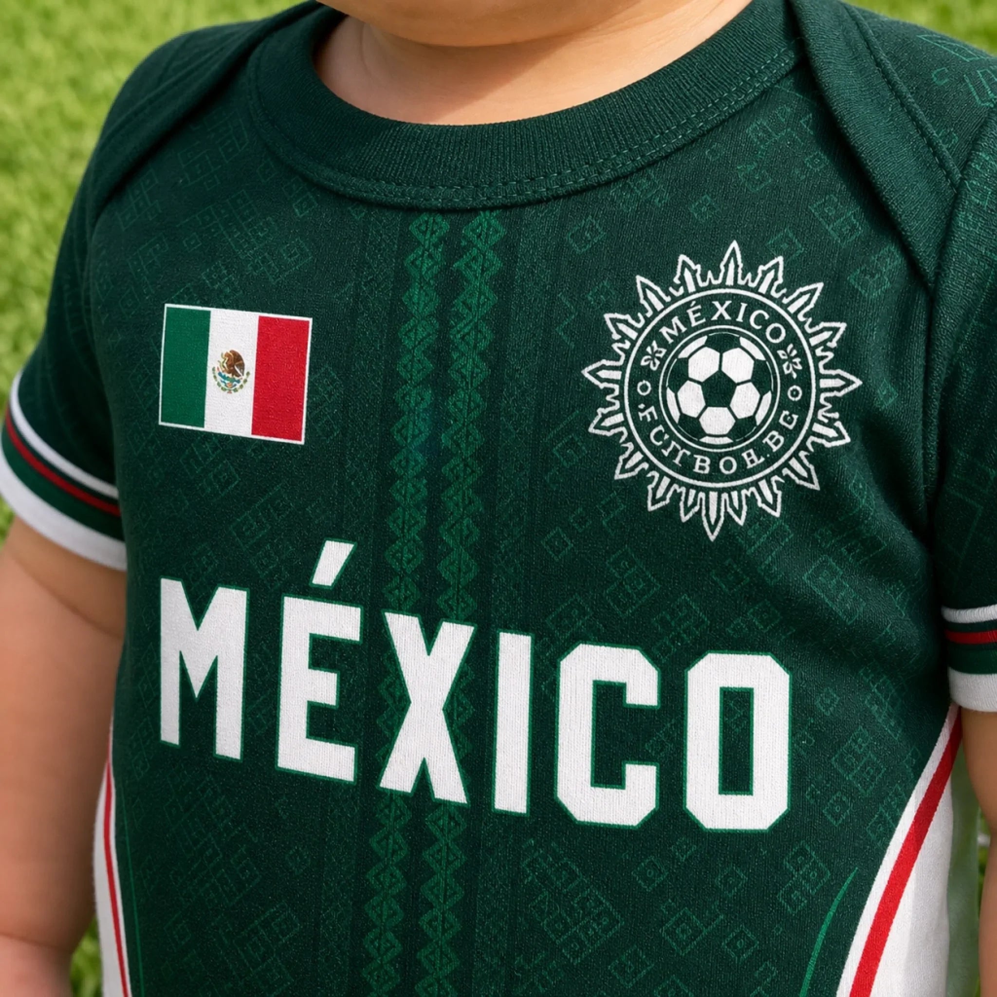 Custom Mexico World Football Baby Jersey Bodysuit
- Personalized Baby Shower, Gender Reveal Gifts For New Moms, New Dads, Football Lovers - Team’s Little All Star