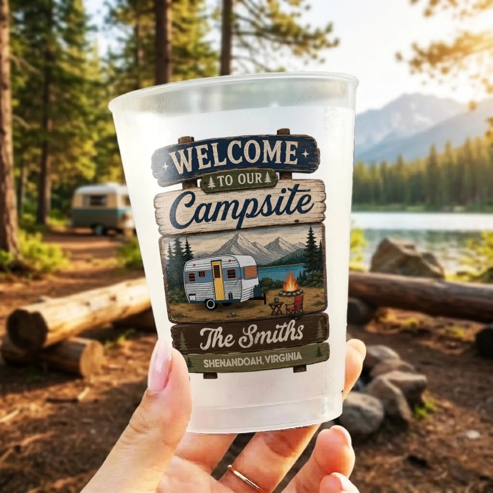 Custom Party Cups - Personalized Birthday Camping Gifts For Campers - Camp More Live More