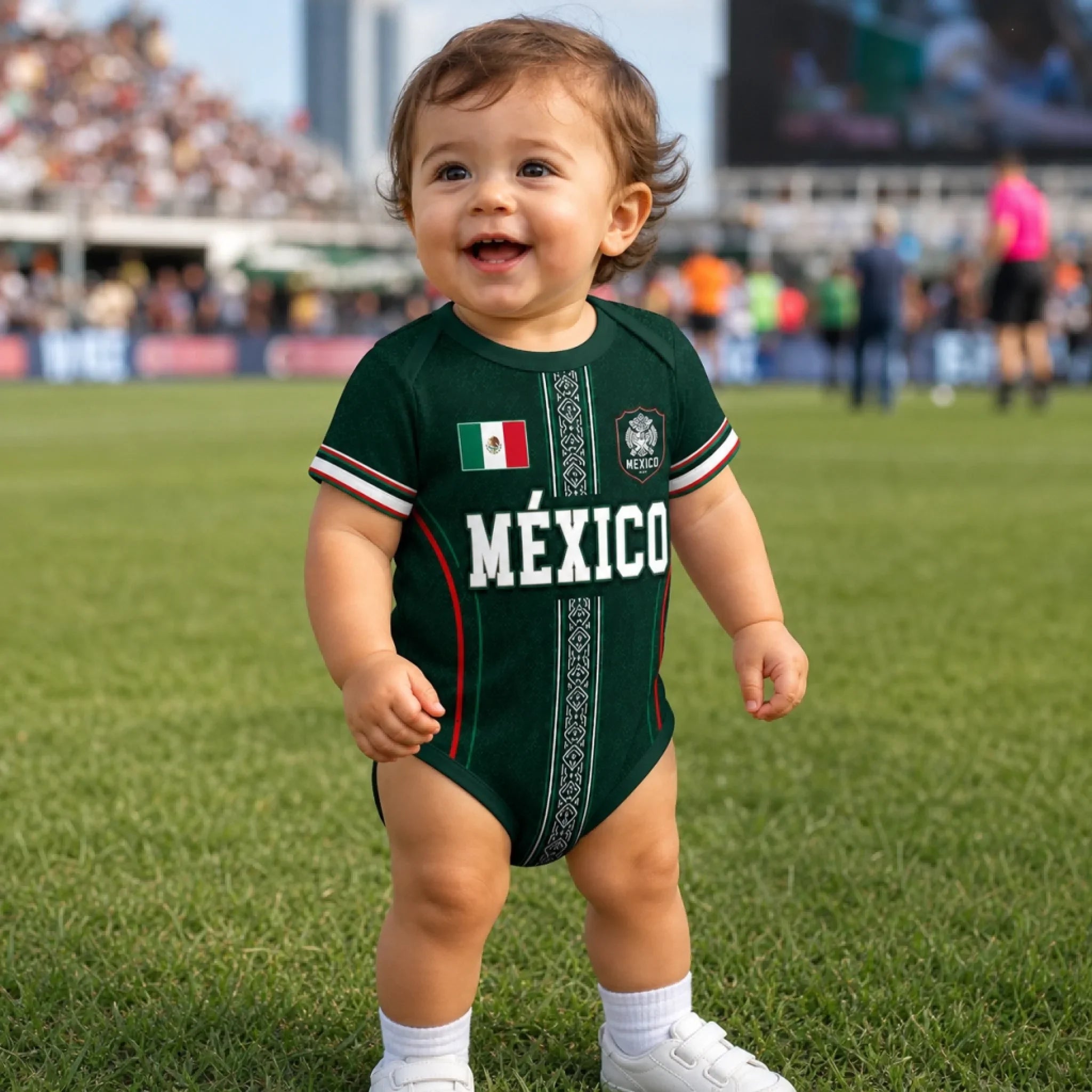 Custom Mexico World Football Baby Jersey Bodysuit
- Personalized Baby Shower, Gender Reveal Gifts For New Moms, New Dads, Football Lovers - Born To Be MVP