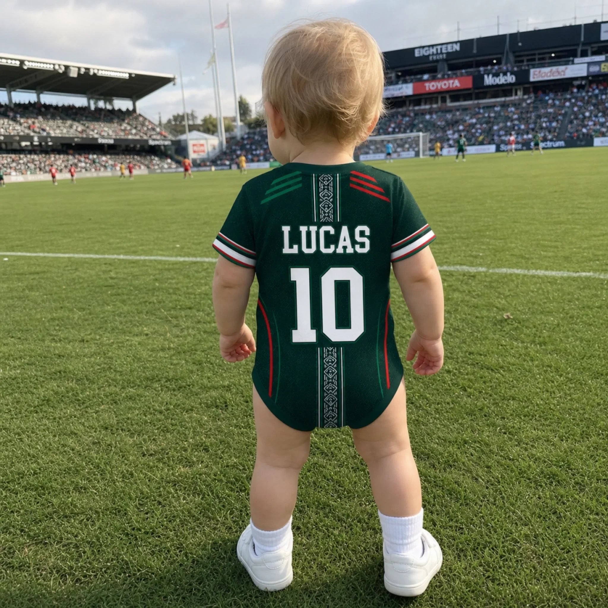 Custom Mexico World Football Baby Jersey Bodysuit
- Personalized Baby Shower, Gender Reveal Gifts For New Moms, New Dads, Football Lovers - Born To Be MVP