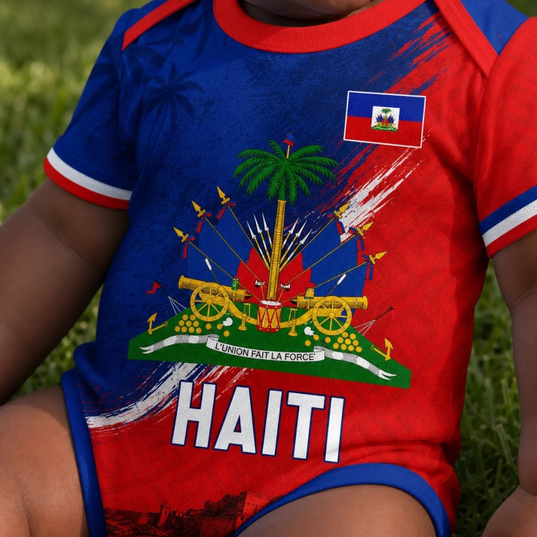 Custom Haiti World Football Baby Jersey Bodysuit
- Personalized Baby Shower, Gender Reveal Gifts For New Moms, New Dads, Football Lovers - Haiti’s Littlest Football Star Is Here