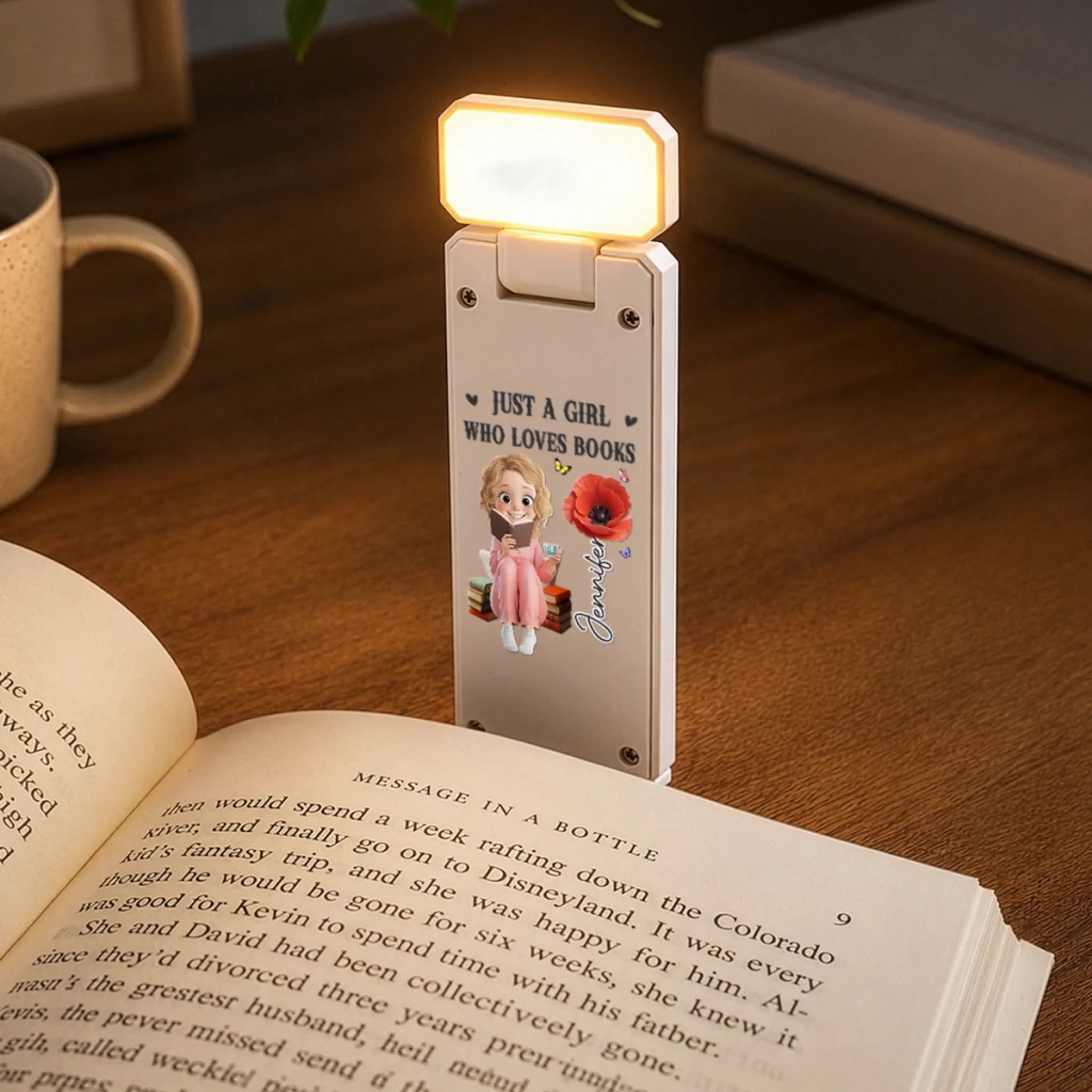 Custom Clip LED Reading Lamp - Personalized Bookish Gifts For Book Lovers, Bookworms, Readers - Escape Into A Good Book