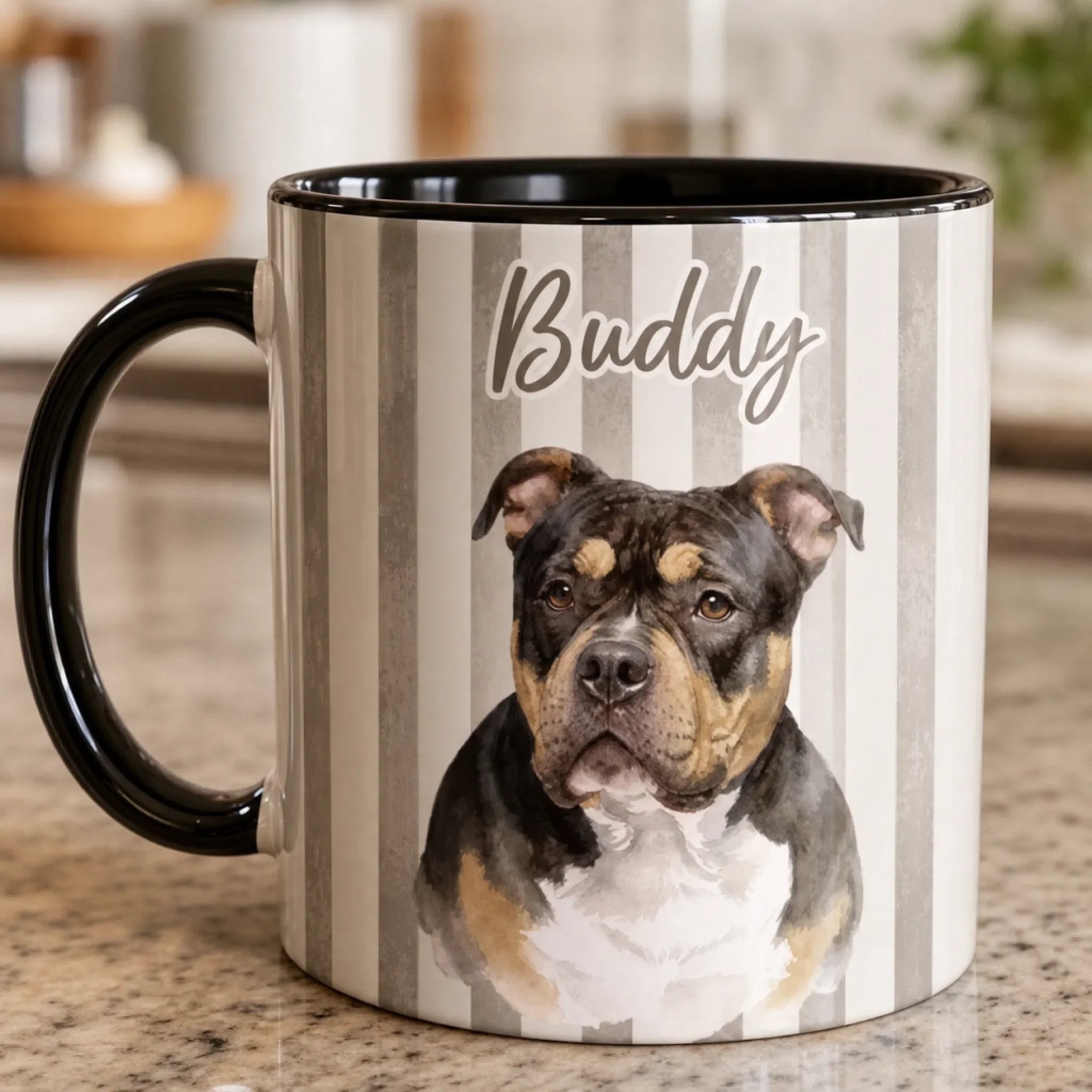 Custom Photo Accent Mug - Personalized Birthday Gifts For Dog Cat Lovers, Dog Dad And Mom, Cat Owners - My Therapist Has Paws