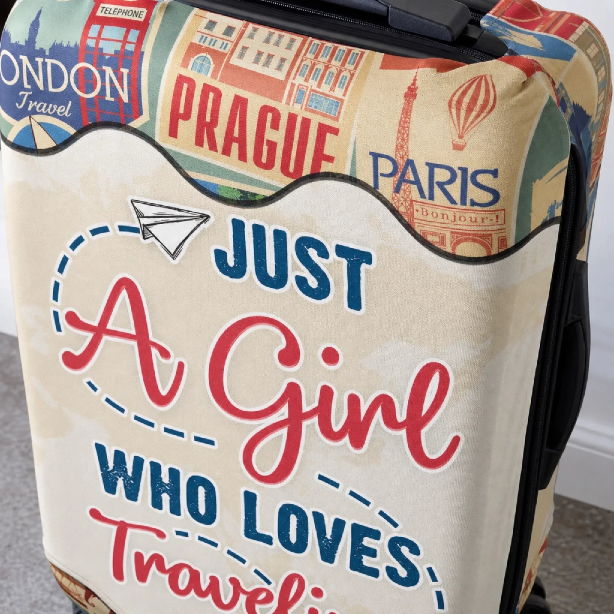 To Travel Is To Live - Travel Personalized Custom Luggage Cover - Summer Vacation Gift, Gift For Adventure Travel Lovers