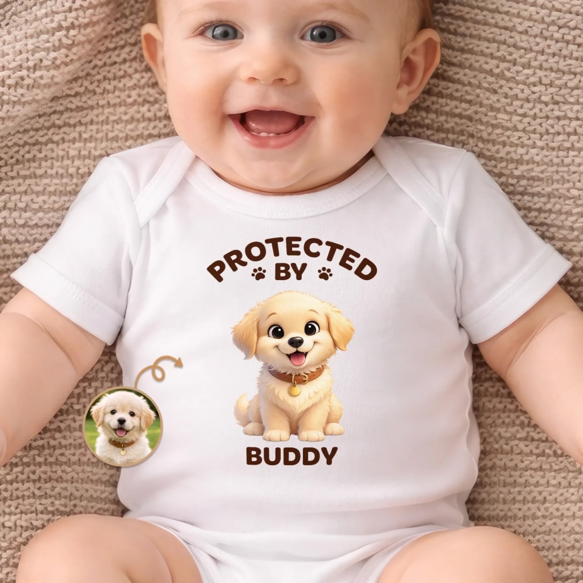 Custom Photo Baby Onesie - Personalized Baby Shower, Gender Reveal Gifts For New Moms, New Dads, New Parents, Dog Cat Lovers - Our Greatest Adventure Has Arrived