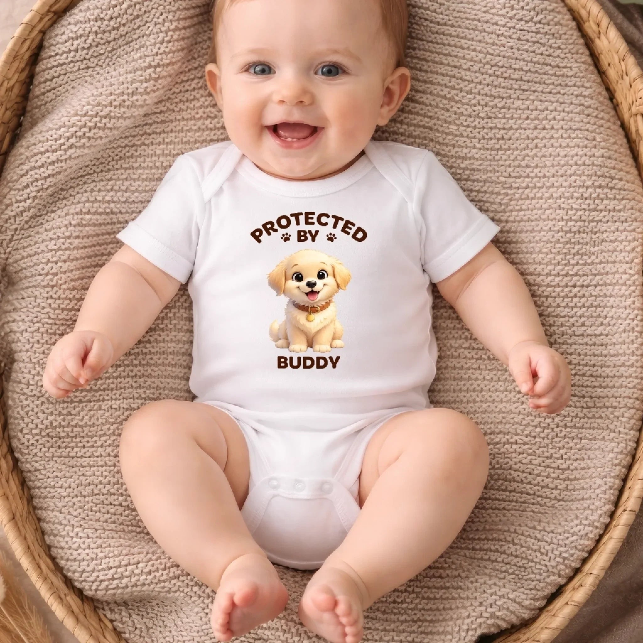 Custom Photo Baby Onesie - Personalized Baby Shower, Gender Reveal Gifts For New Moms, New Dads, New Parents, Dog Cat Lovers - Our Greatest Adventure Has Arrived