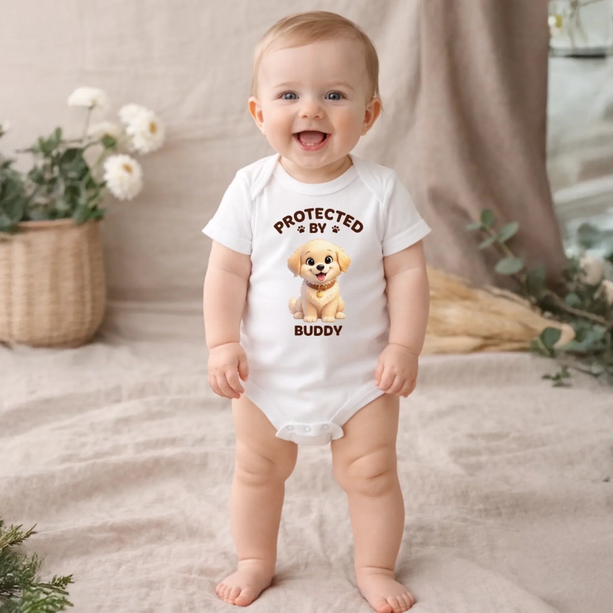 Custom Photo Baby Onesie - Personalized Baby Shower, Gender Reveal Gifts For New Moms, New Dads, New Parents, Dog Cat Lovers - Our Greatest Adventure Has Arrived