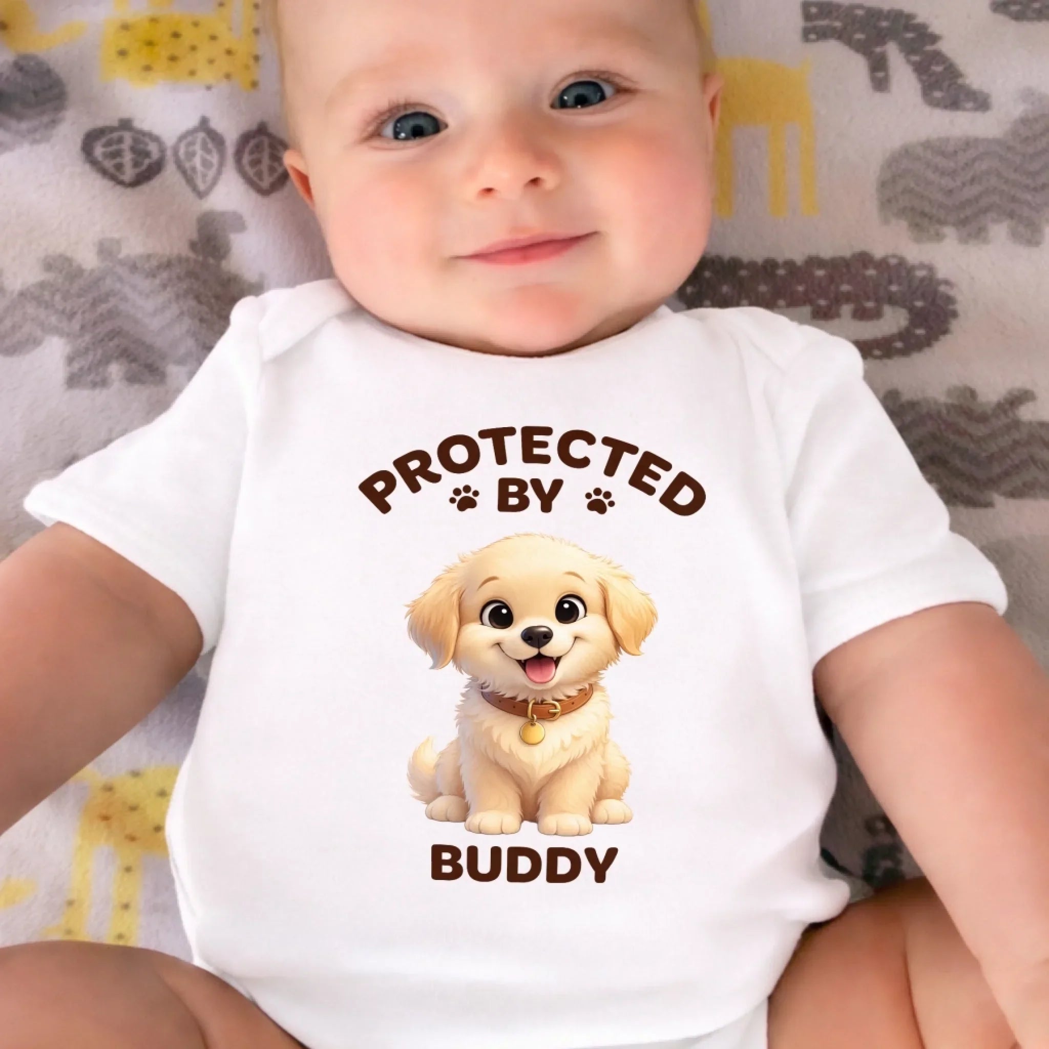 Custom Photo Baby Onesie - Personalized Baby Shower, Gender Reveal Gifts For New Moms, New Dads, New Parents, Dog Cat Lovers - Our Greatest Adventure Has Arrived