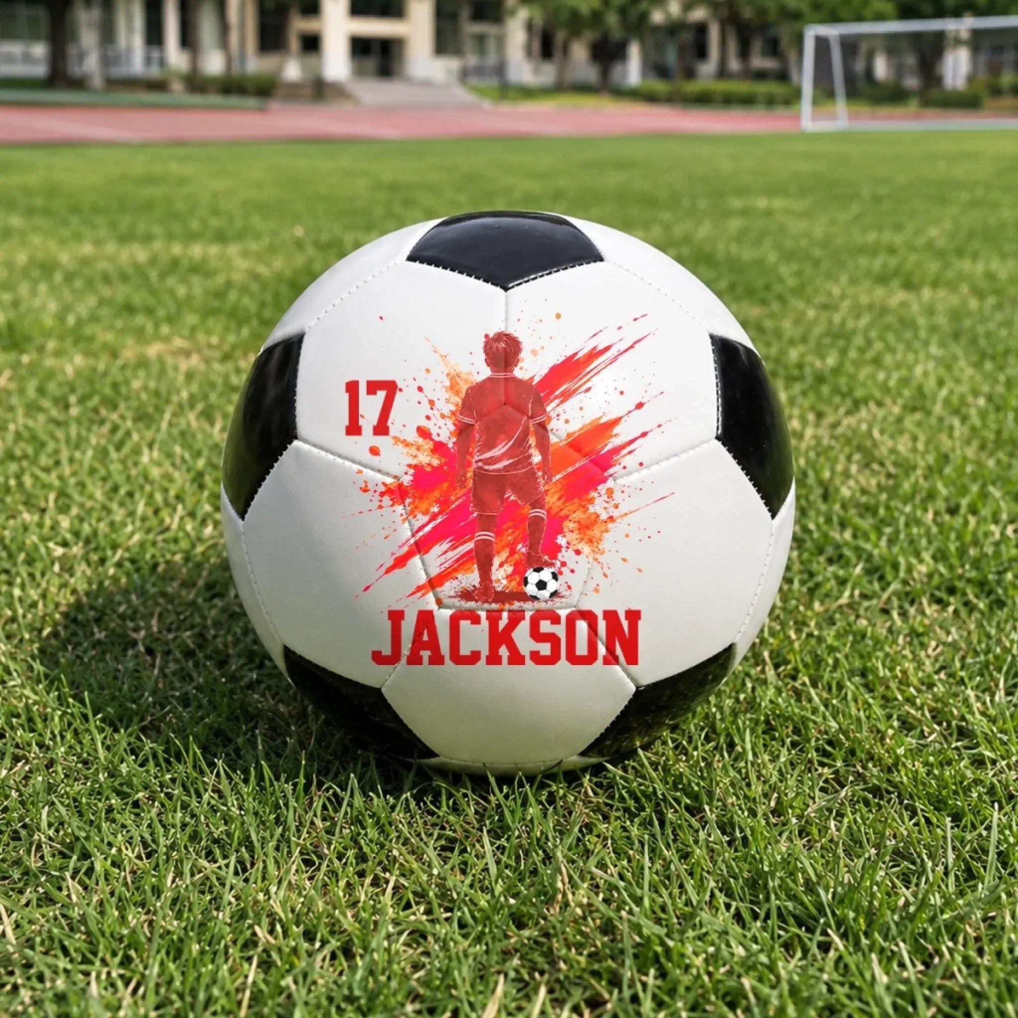Custom World Football Soccer Ball - Personalized Birthday Gifts For Football Lovers, Sports Fans, Sports Lovers - Eat Sleep Soccer Repeat