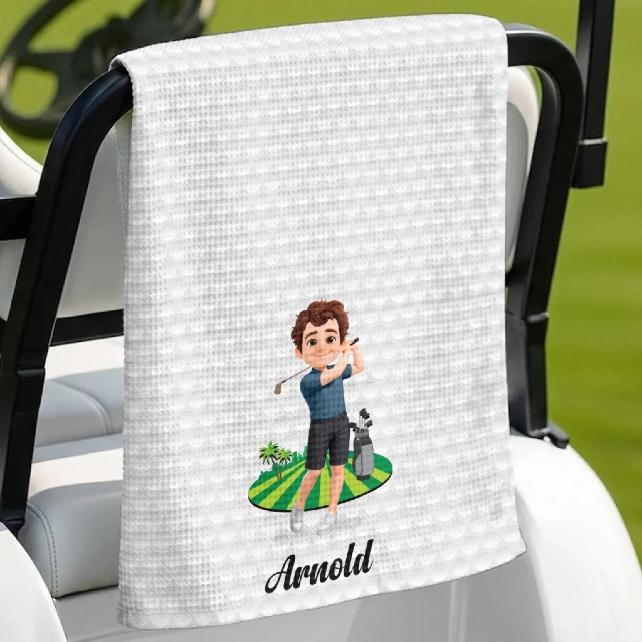 Custom Golf Towel - Personalized Birthday Gifts For Golf Lovers, Sports Fans, Sports Lovers - Just Tap It In