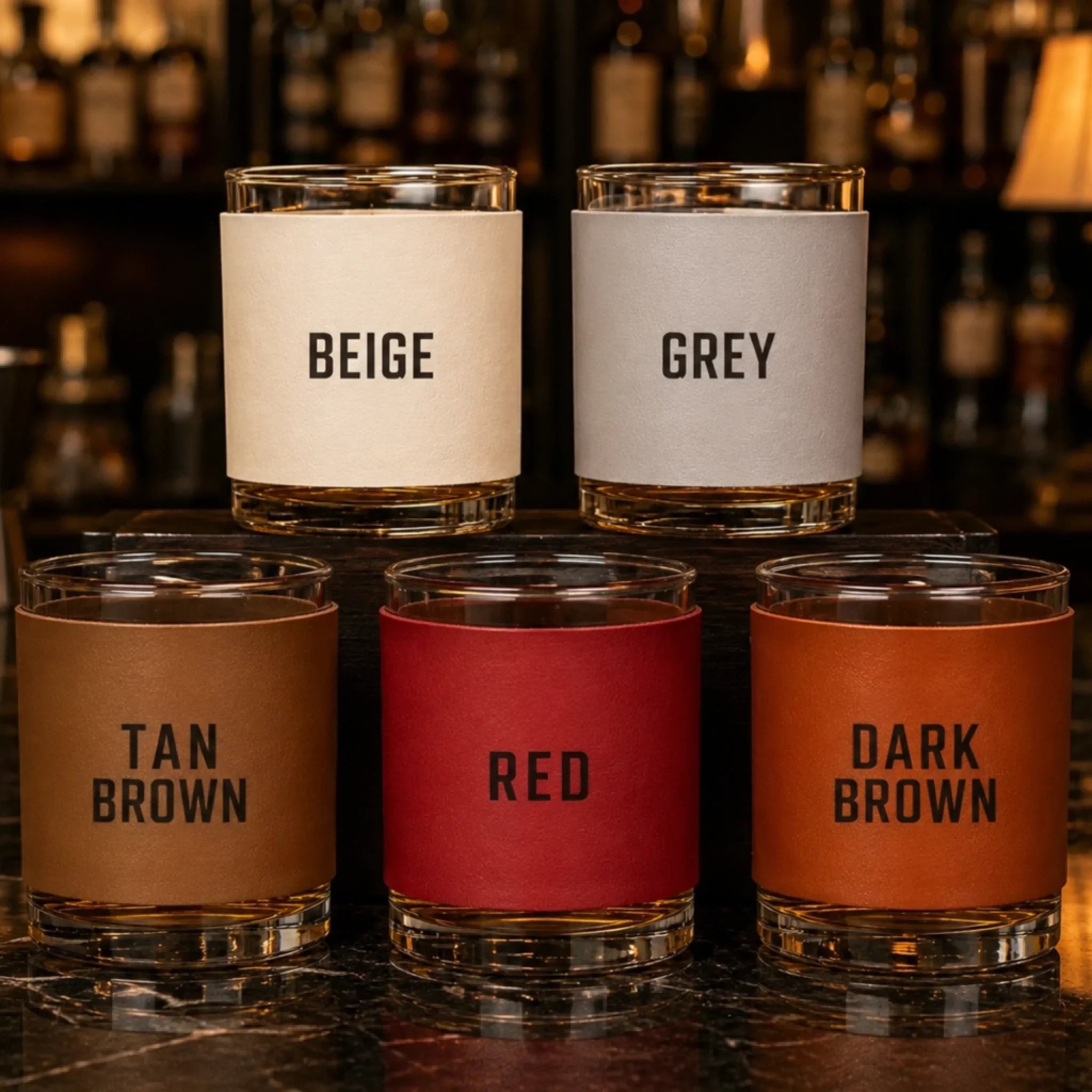 Custom Leather Whiskey Glass - Personalized Groomsmen Proposal Wedding Gifts For Groomsmen - Cheers To The Crew