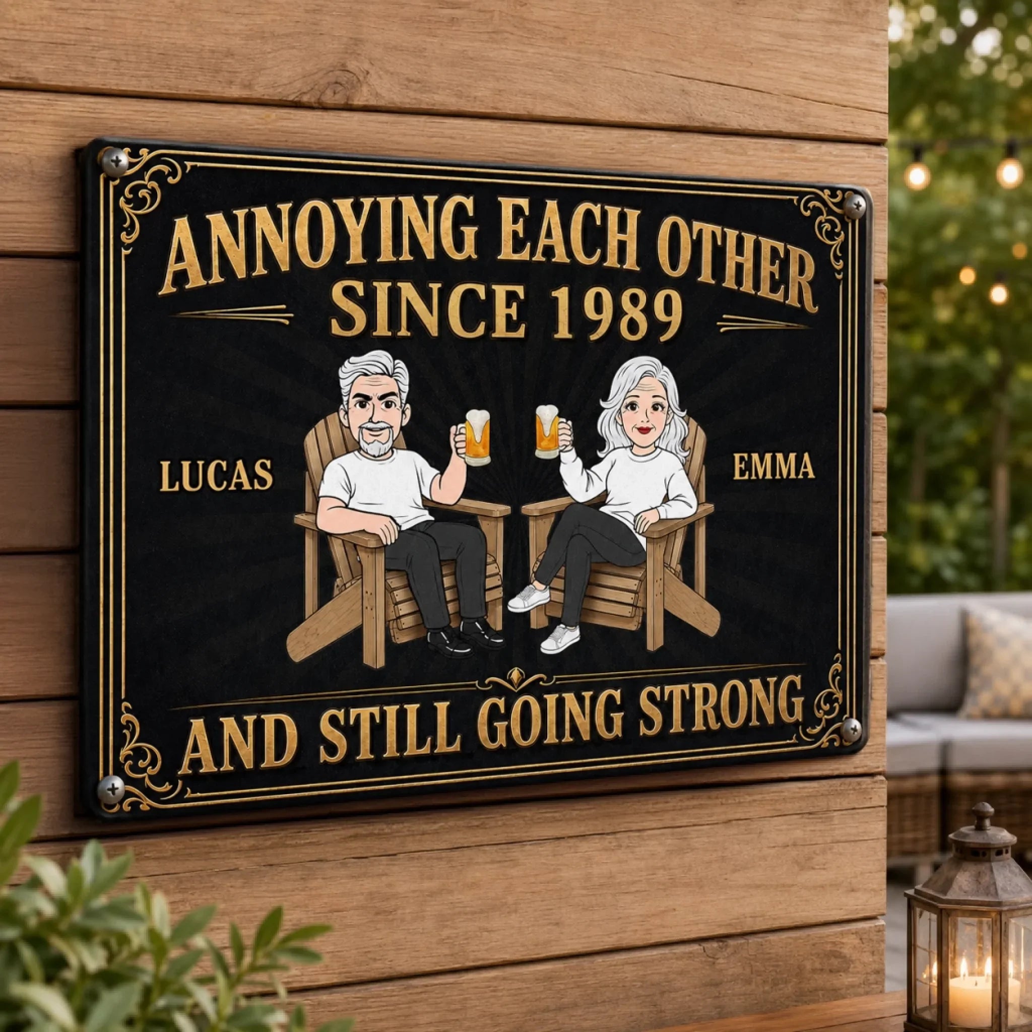 Custom Home Decor Metal Sign - Personalized Anniversary Wedding Gifts For Husband And Wife, Him And Her - Annoying You Is My Hobby