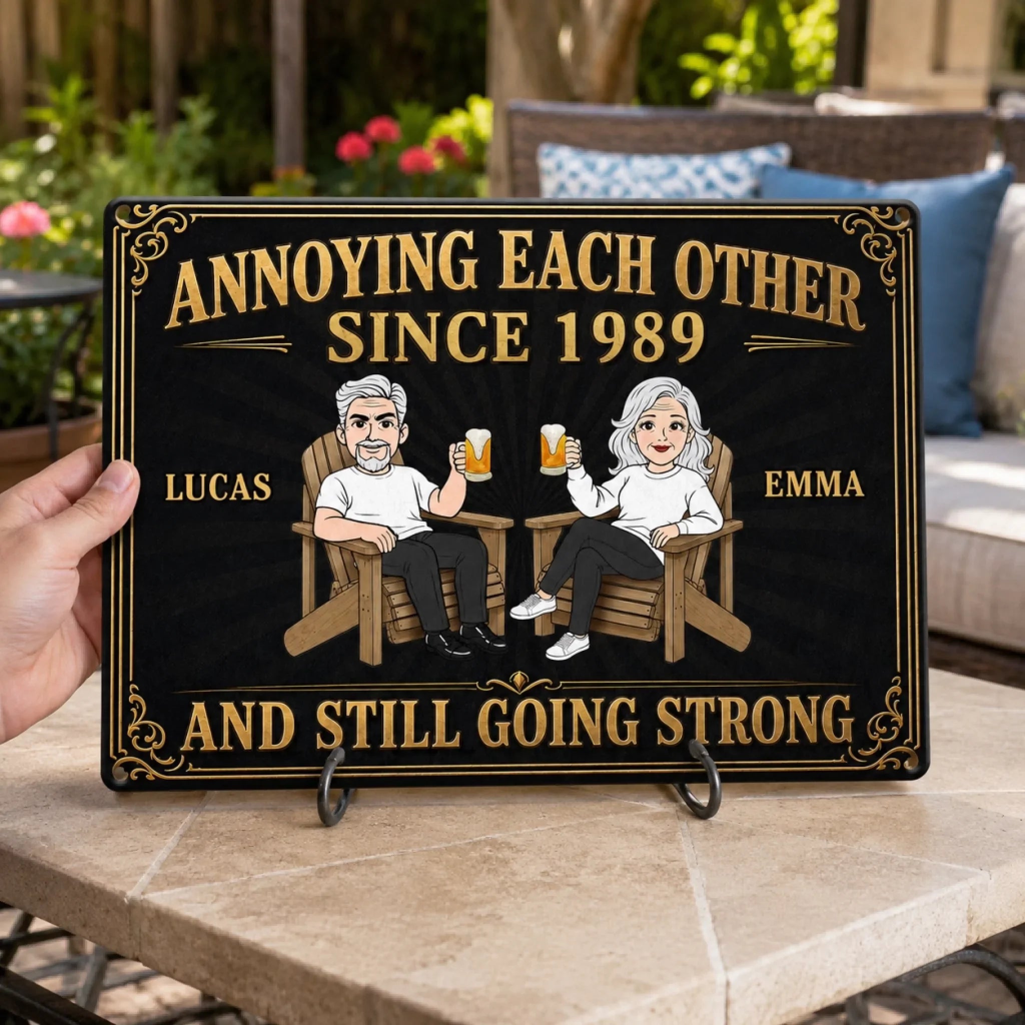 Custom Home Decor Metal Sign - Personalized Anniversary Wedding Gifts For Husband And Wife, Him And Her - Annoying You Is My Hobby