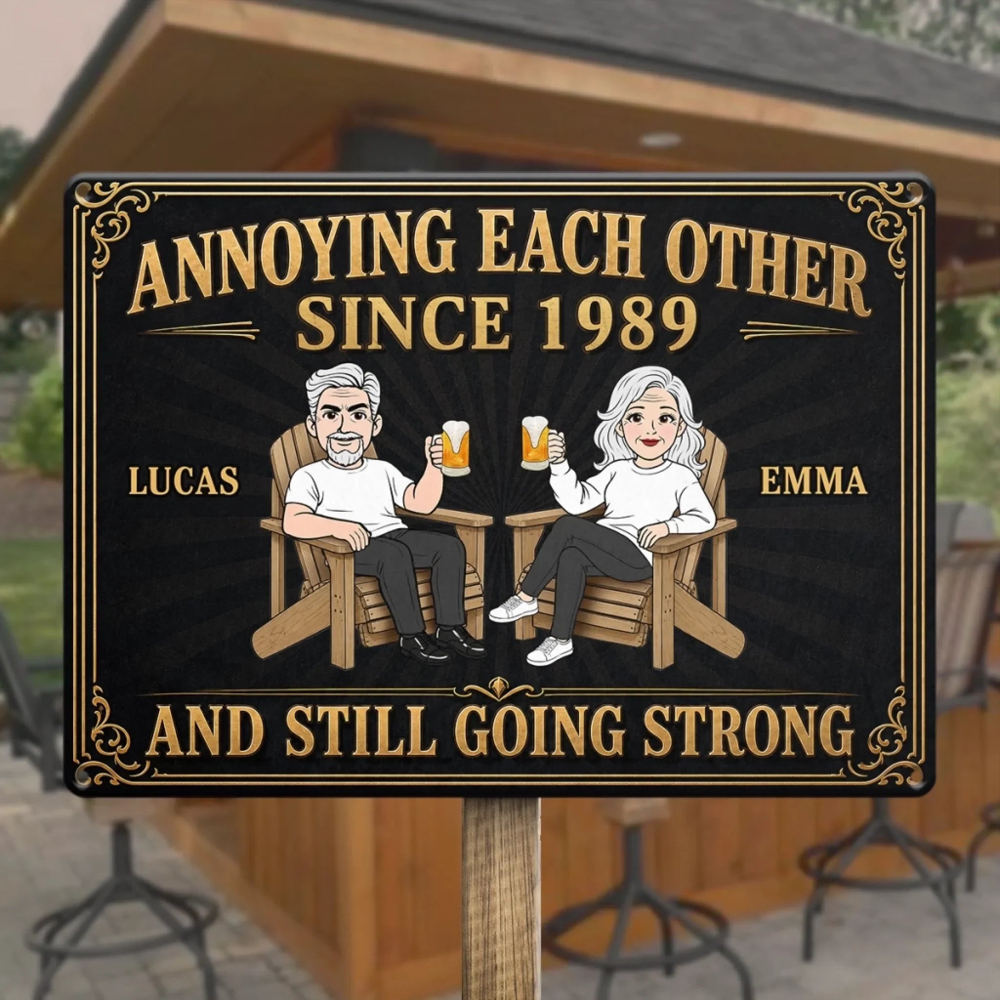 Custom Home Decor Metal Sign - Personalized Anniversary Wedding Gifts For Husband And Wife, Him And Her - Annoying You Is My Hobby