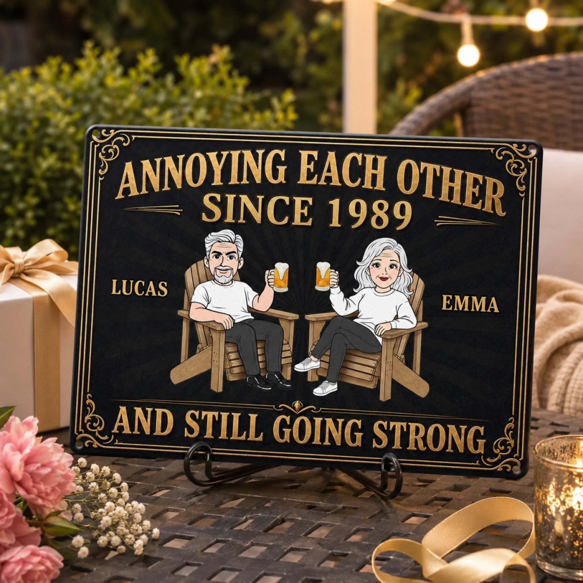 Custom Home Decor Metal Sign - Personalized Anniversary Wedding Gifts For Husband And Wife, Him And Her - Annoying You Is My Hobby