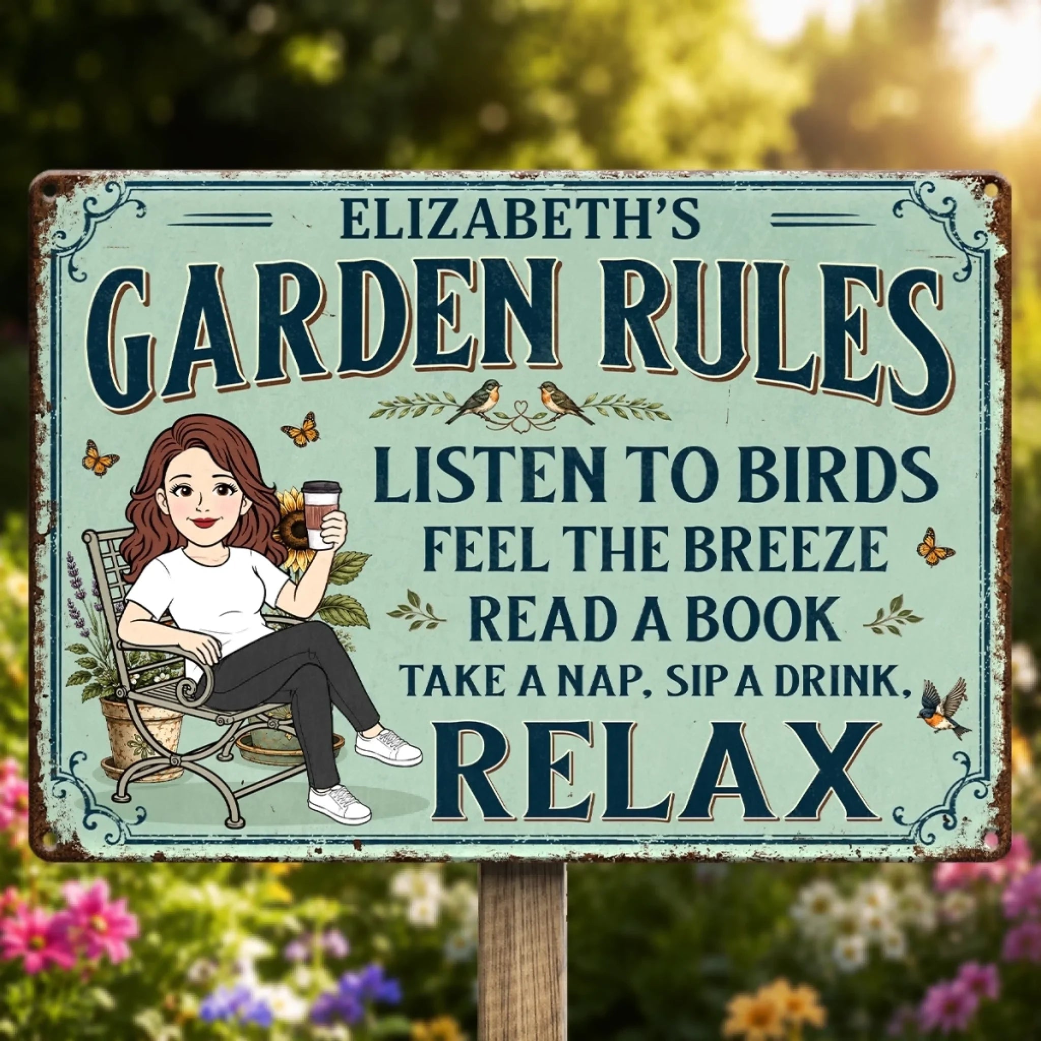 Custom Home Decor Metal Sign - Personalized Birthday Garden Gifts For Gardeners - In My Garden Era