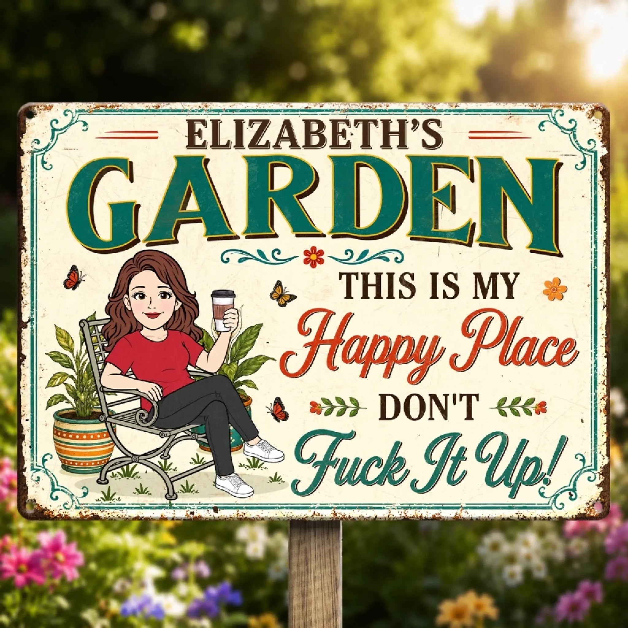 Custom Home Decor Metal Sign - Personalized Birthday Garden Gifts For Gardeners - Welcome To My Paradise