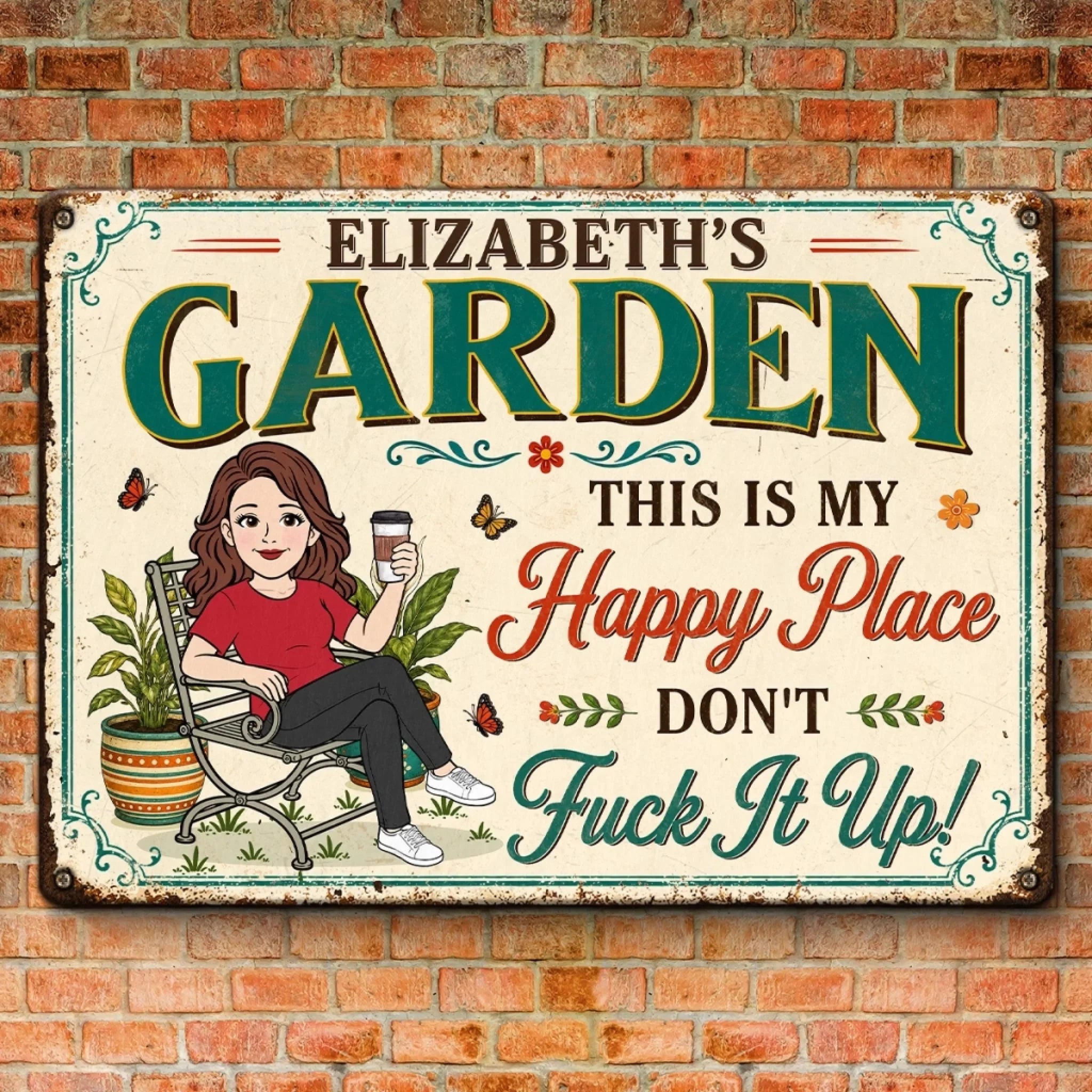 Custom Home Decor Metal Sign - Personalized Birthday Garden Gifts For Gardeners - Welcome To My Paradise