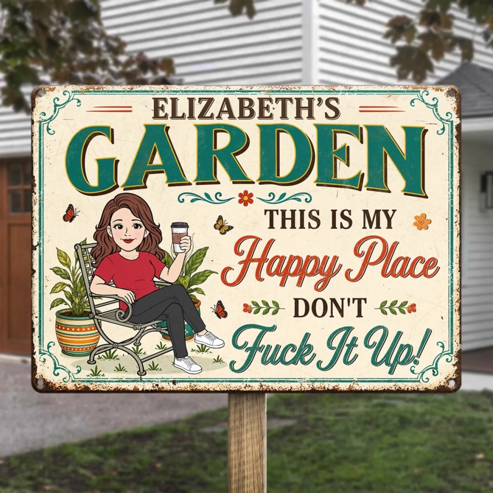 Custom Home Decor Metal Sign - Personalized Birthday Garden Gifts For Gardeners - Welcome To My Paradise