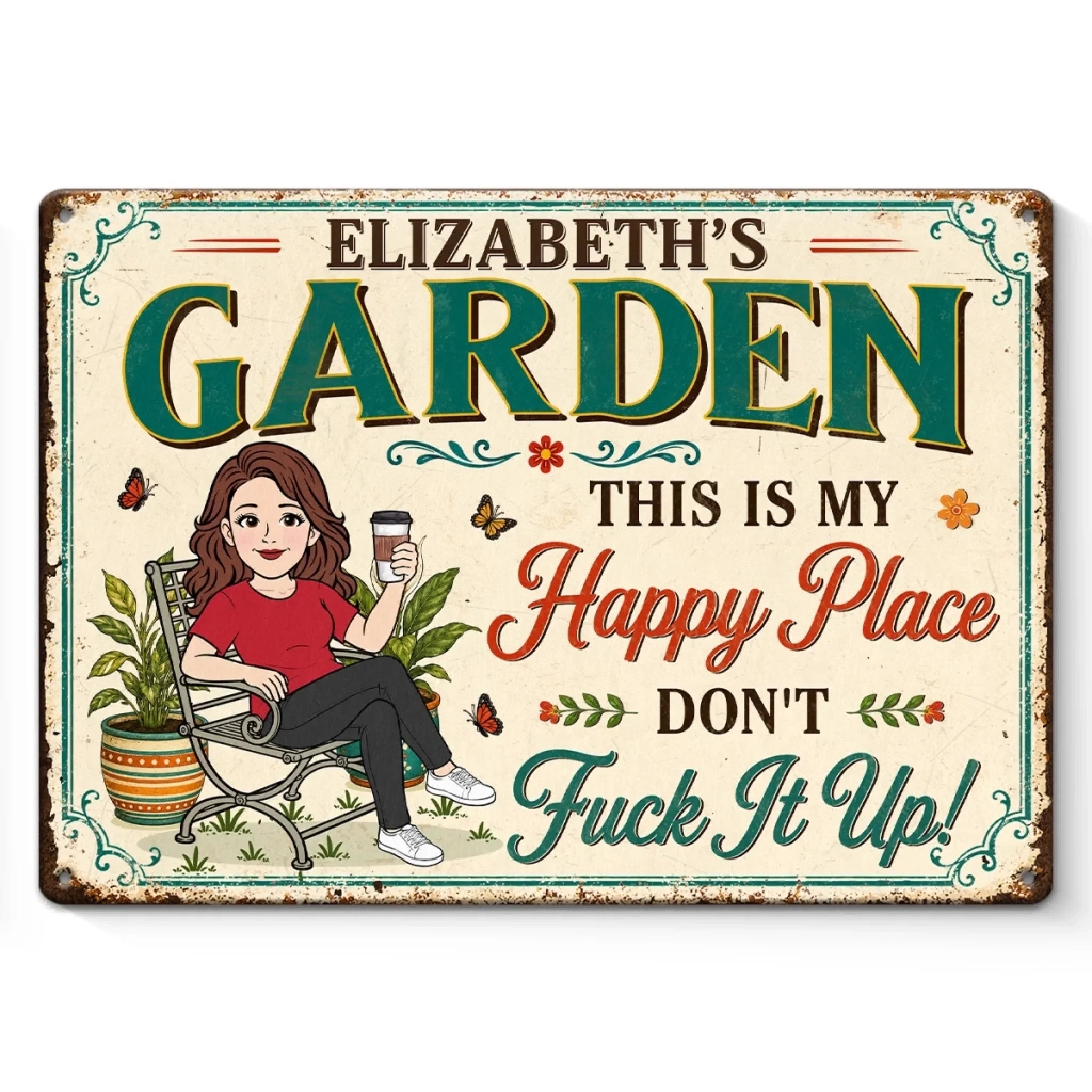 Custom Home Decor Metal Sign - Personalized Birthday Garden Gifts For Gardeners - Welcome To My Paradise