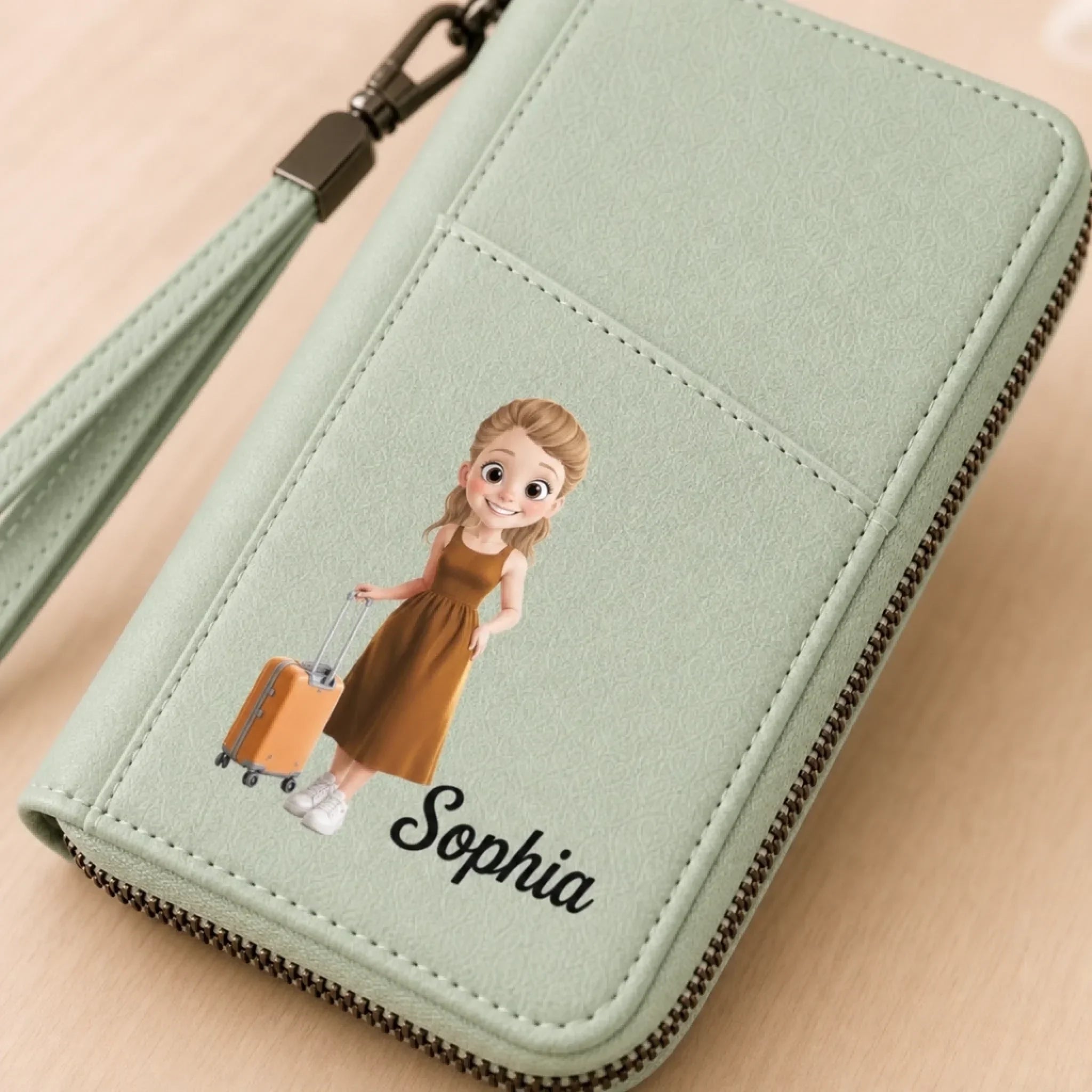 Custom Passport Holder Wallet - Personalized Summer Vacation And Travel Gifts For Women, Men - Adventure Starts Now