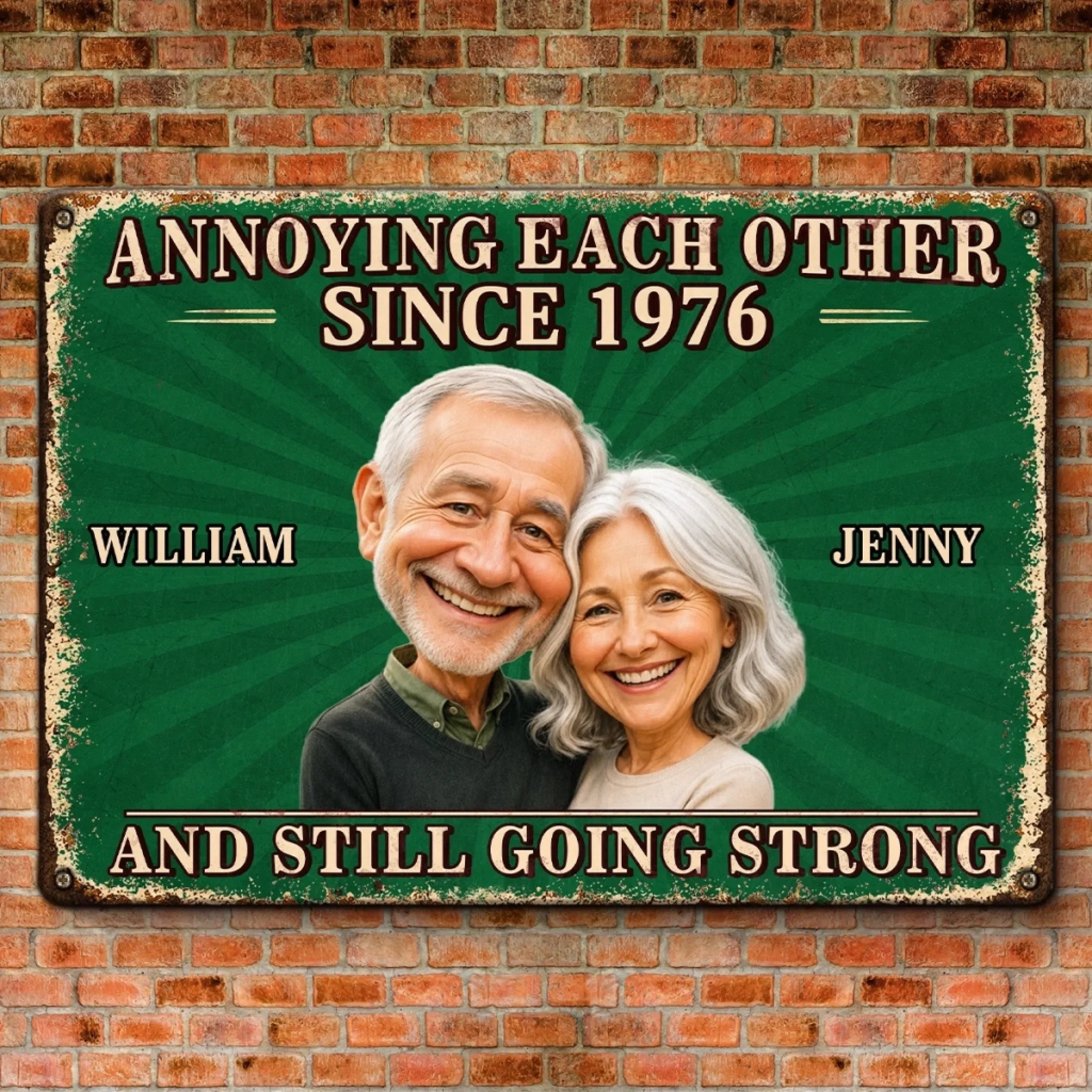 Custom Photo Home Decor Metal Sign - Personalized Anniversary Wedding Gifts For Husband And Wife, Him And Her - Always Better Together