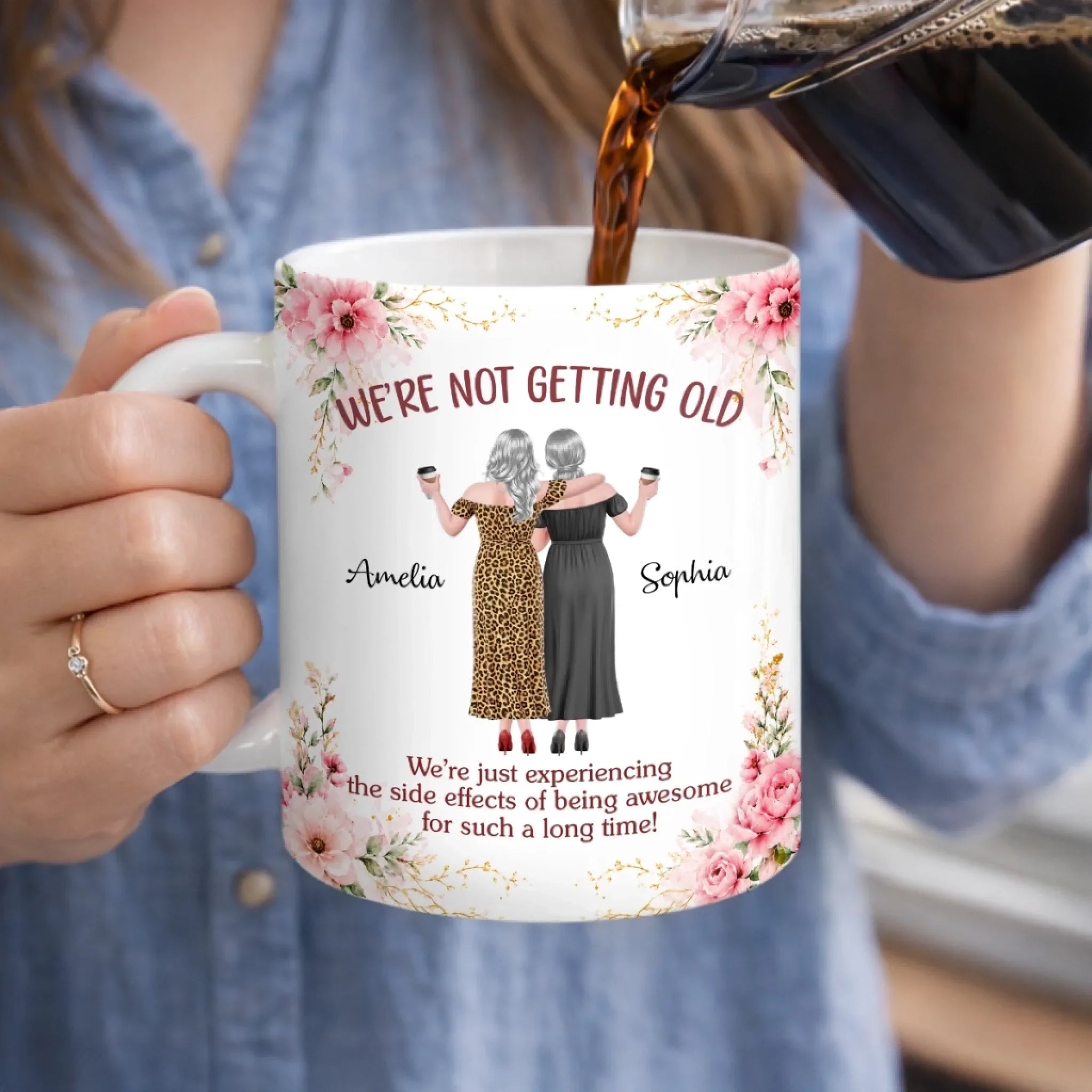 Custom Mug - Personalized Best Friend Birthday Gifts For Women, Besties, Sisters, BFF - Besties For Life copy