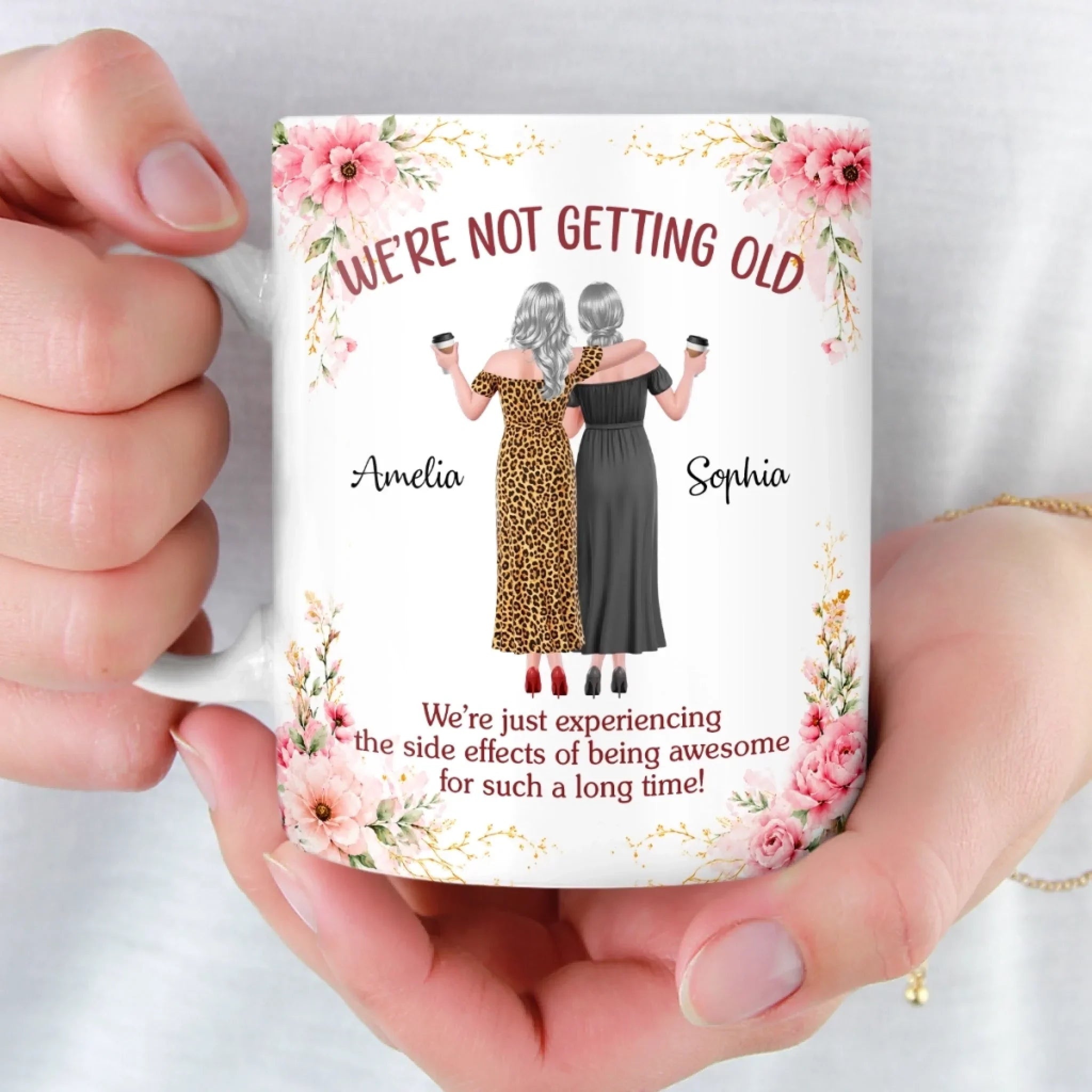 Custom Mug - Personalized Best Friend Birthday Gifts For Women, Besties, Sisters, BFF - Besties For Life copy