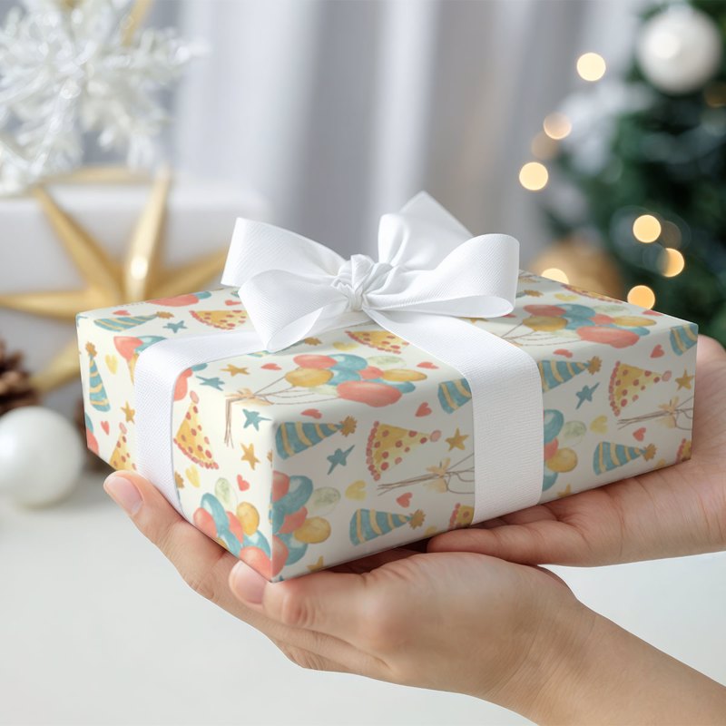 Birthday Baloon Gift Wrapping Paper