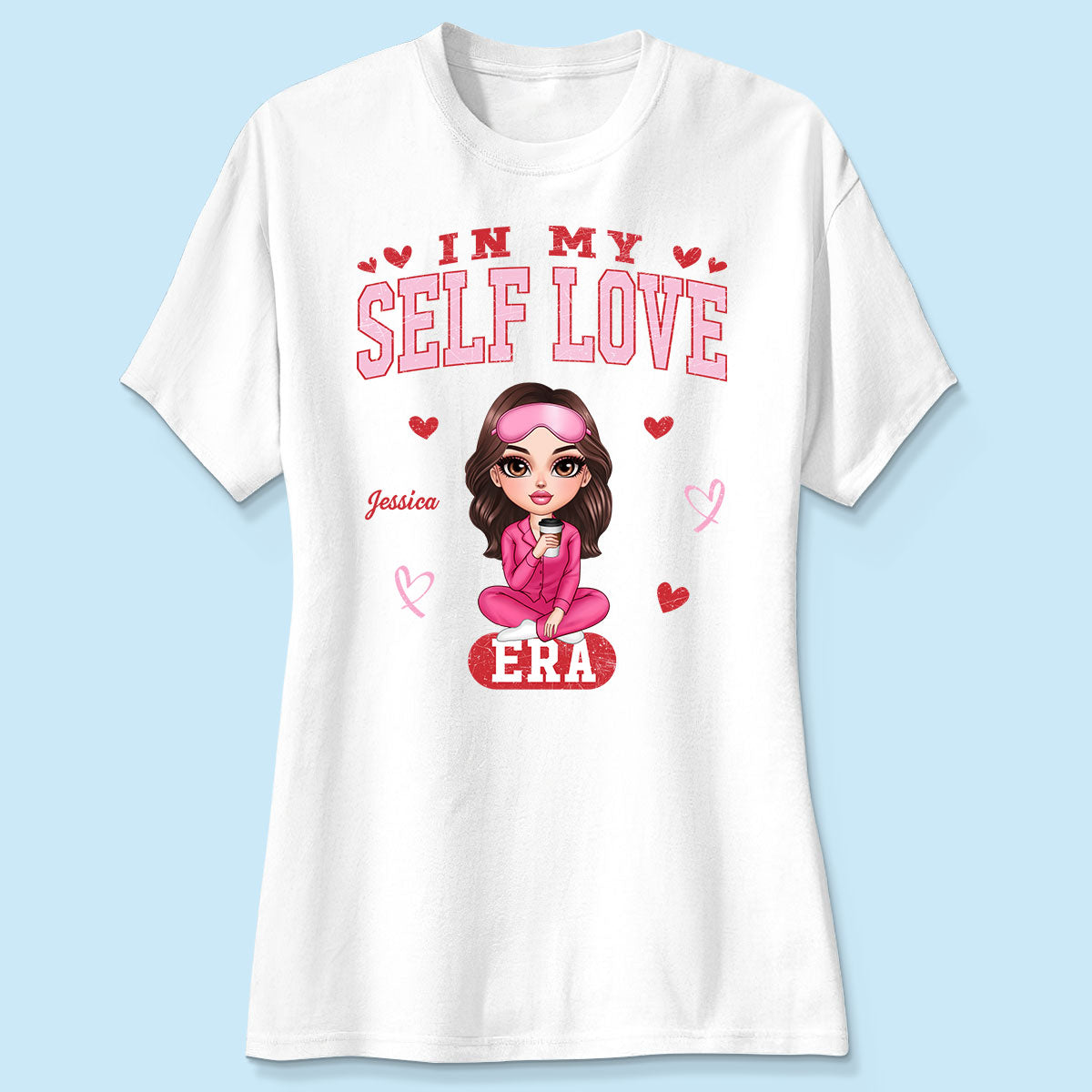 In My Self Love Era Valentine's Personalized Sweater, Personalized Anti- Sweater