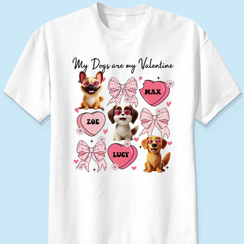 My Dogs Are My Coquette Cute Cartoon Dog Gift For Dog Lover Personalized Shirt