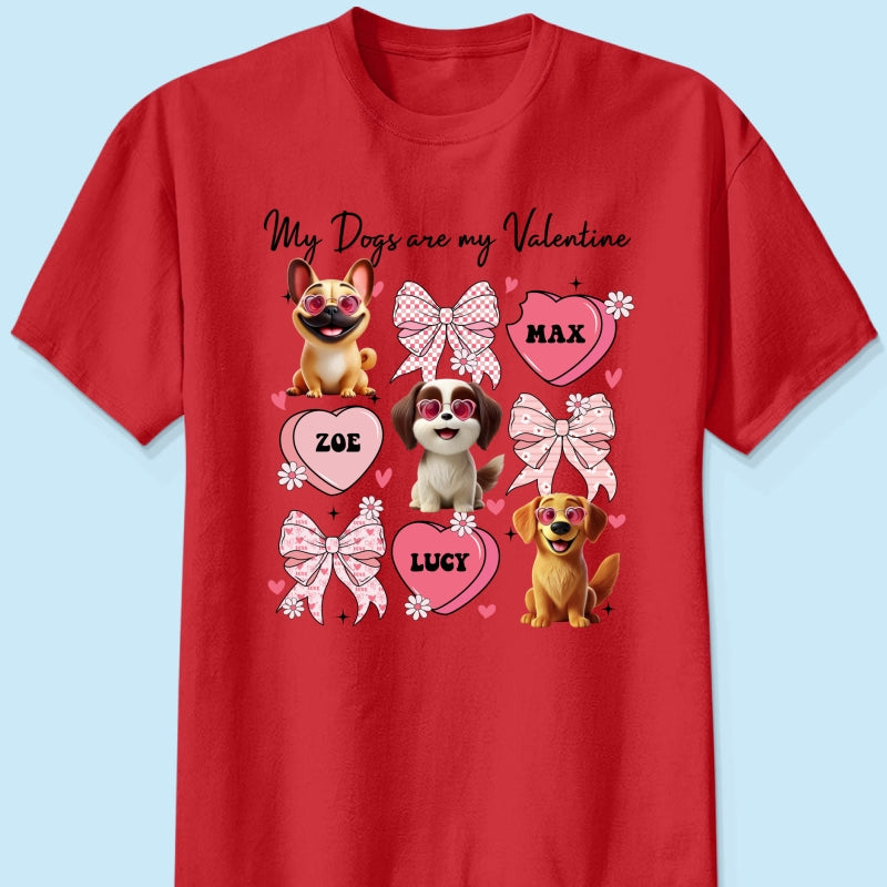 My Dogs Are My Coquette Cute Cartoon Dog Gift For Dog Lover Personalized Shirt