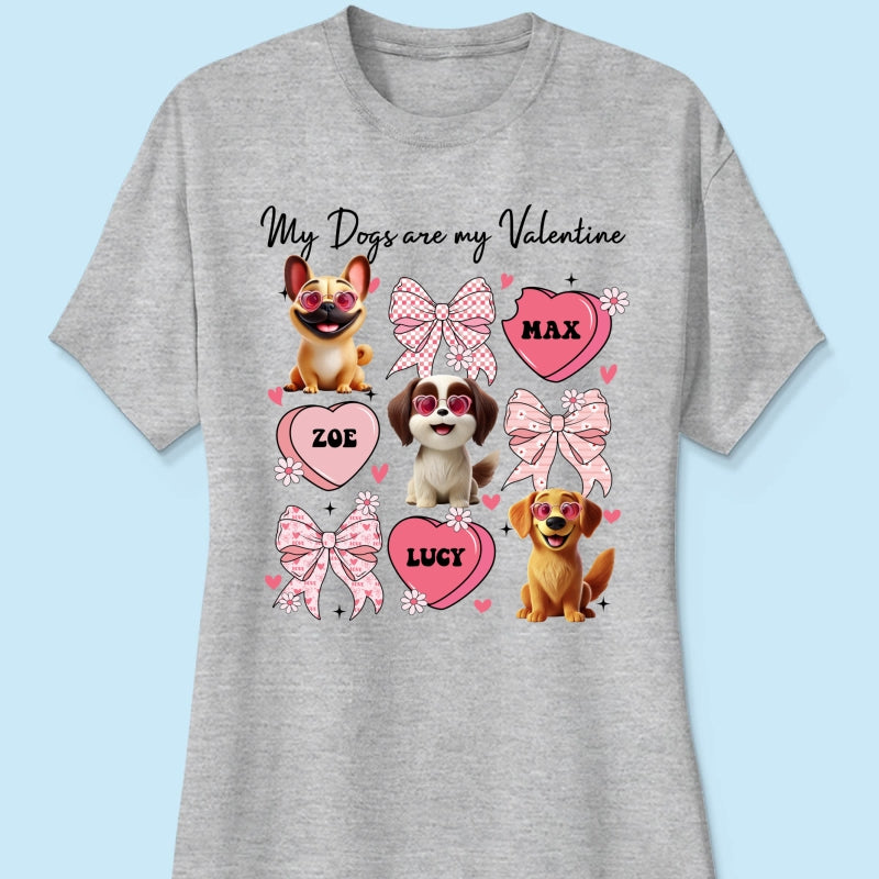 My Dogs Are My Coquette Cute Cartoon Dog Gift For Dog Lover Personalized Shirt