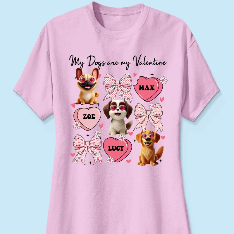 My Dogs Are My Coquette Cute Cartoon Dog Gift For Dog Lover Personalized Shirt