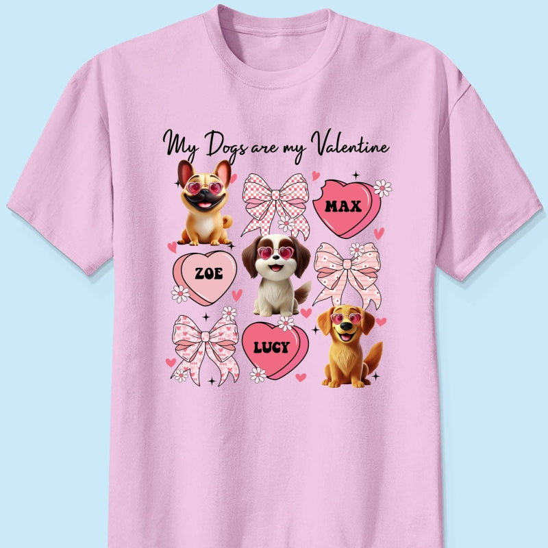 My Dogs Are My Coquette Cute Cartoon Dog Gift For Dog Lover Personalized Shirt