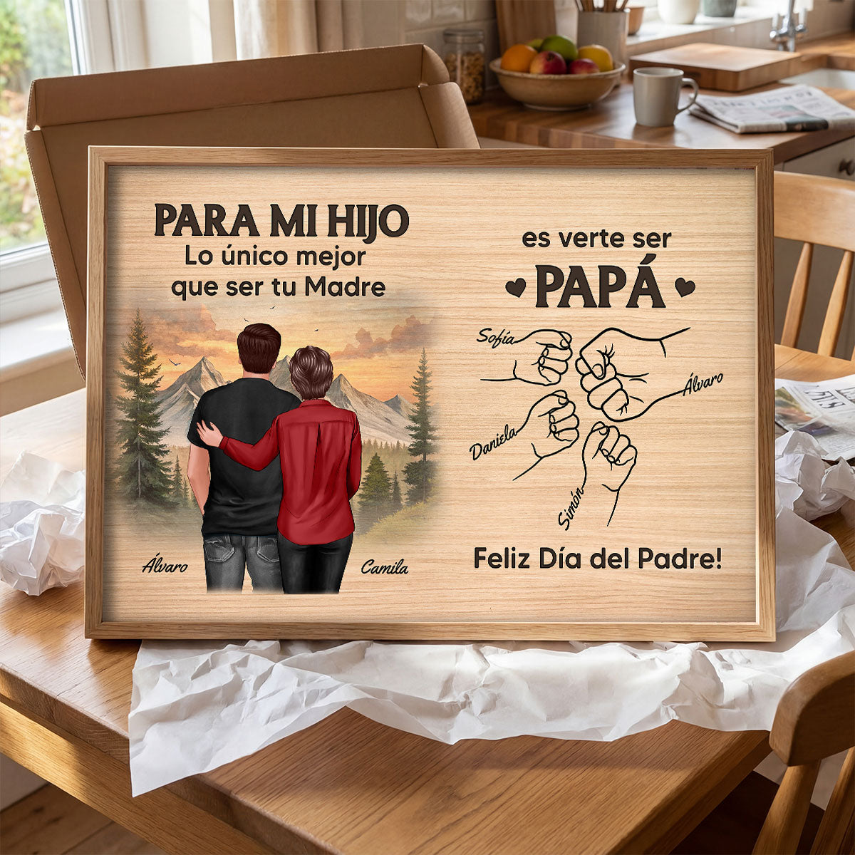 Da del Padre De Mam A Hijo Vindote Ser Pap - Personalized Poster - Father's Day Gift For Son