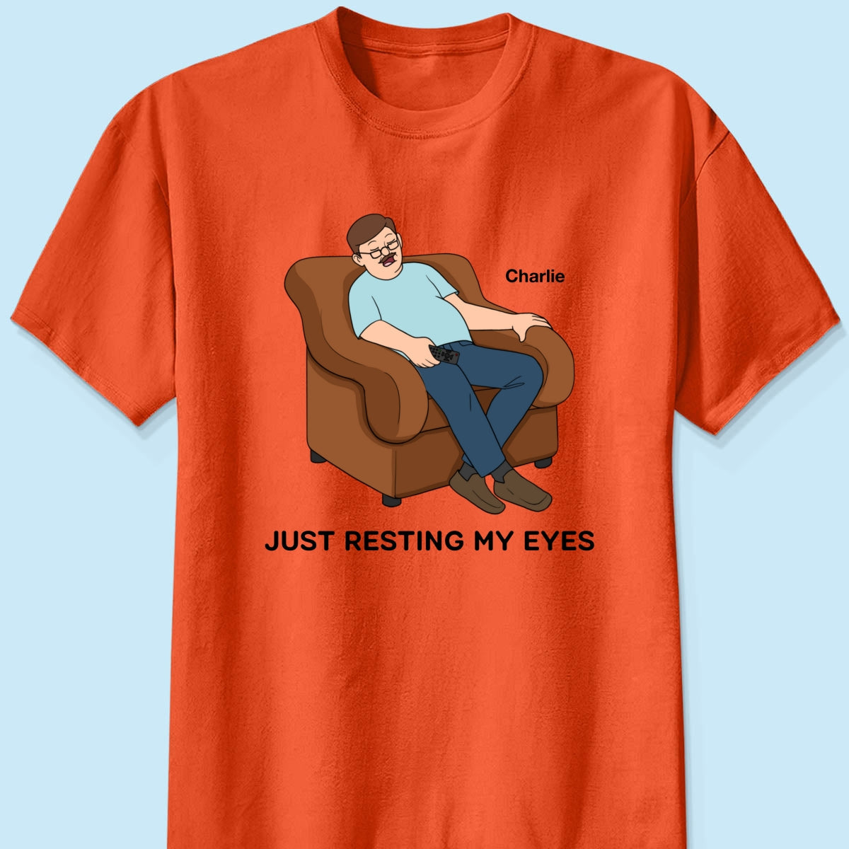 Just Resting My Eyes Dad Grandpa Asleep Funny Father‘s Day Gift Personalized Shirt