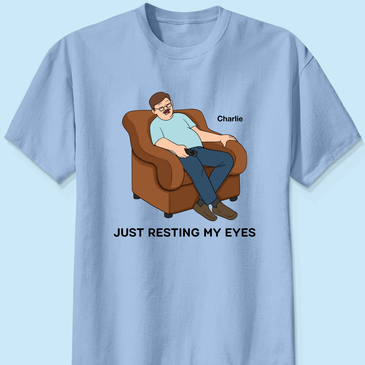 Just Resting My Eyes Dad Grandpa Asleep Funny Father‘s Day Gift Personalized Shirt