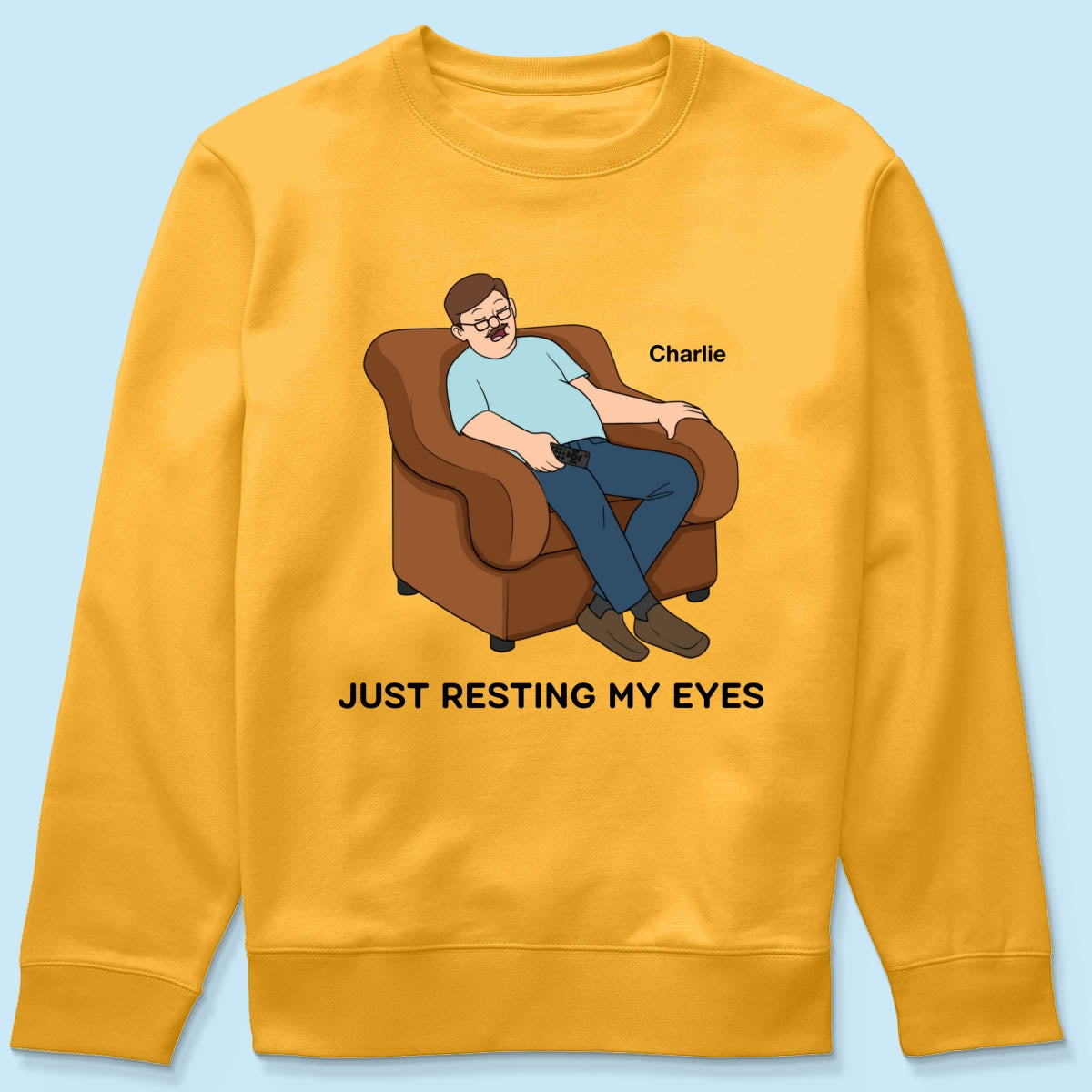 Just Resting My Eyes Dad Grandpa Asleep Funny Father‘s Day Gift Personalized Shirt