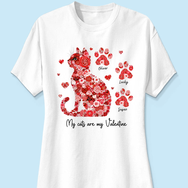 Cat Flower My Cat Is My Personalized Shirt, Gift for Cat Moms